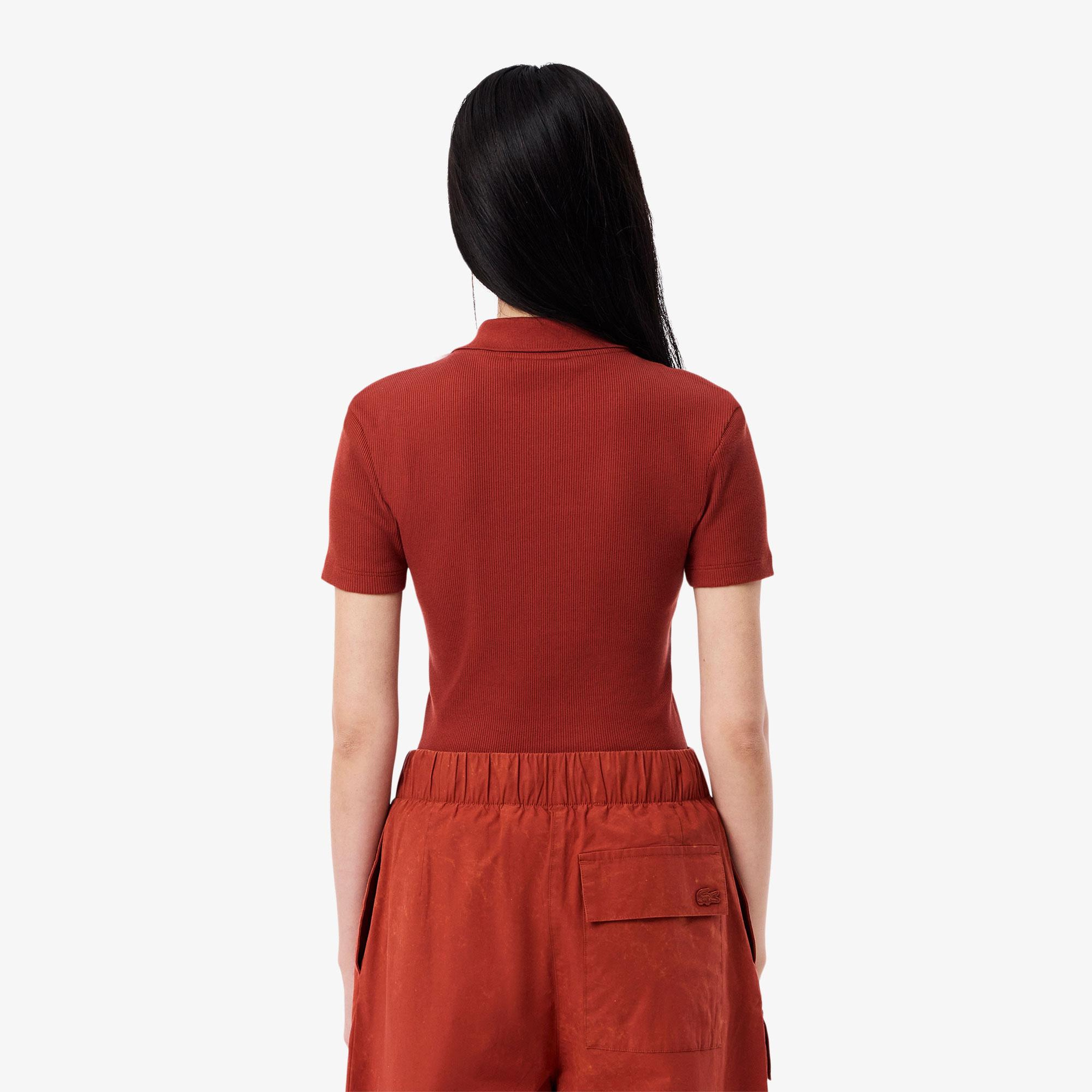 Lacoste L.12.D Kadın Slim Fit Kırmızı Polo