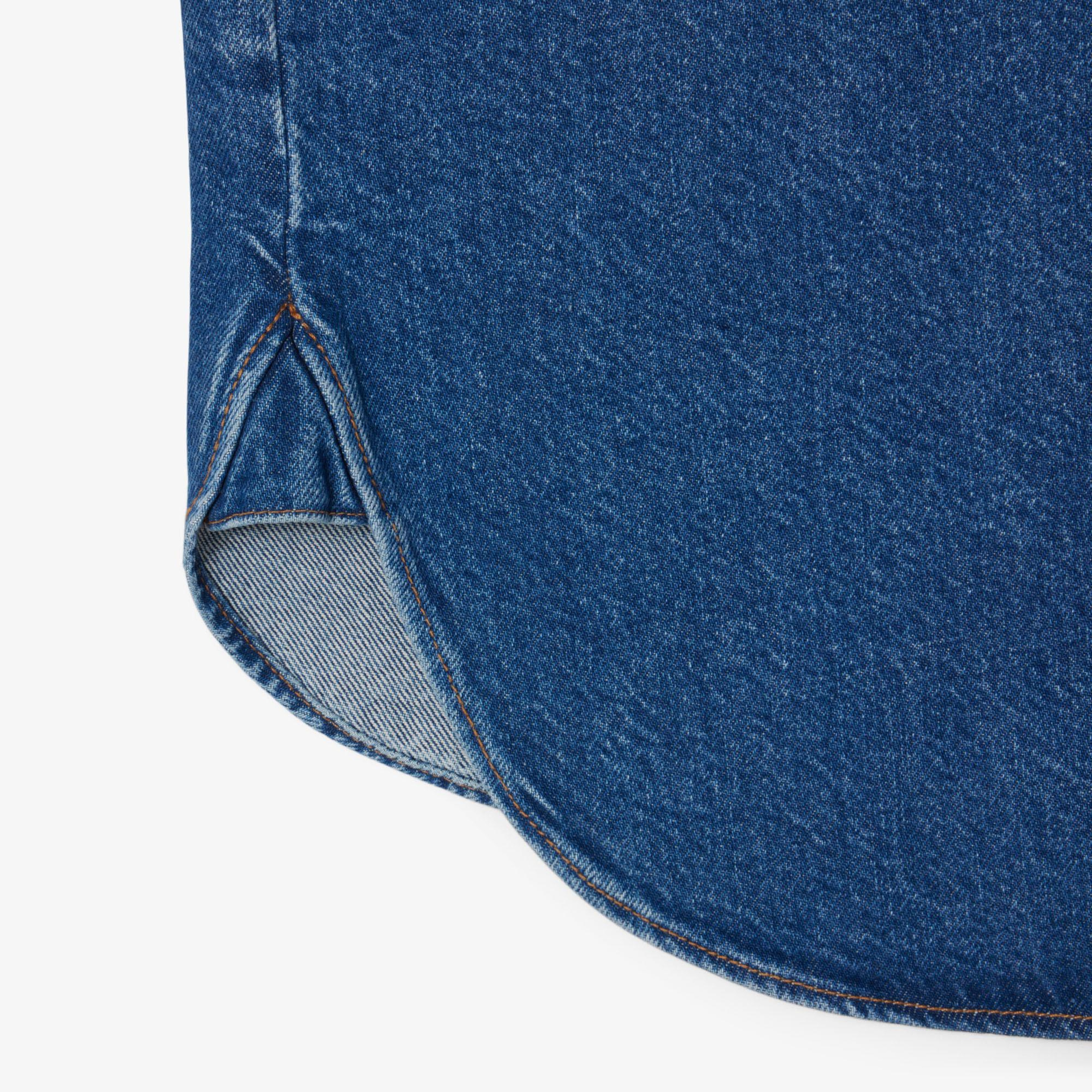 Lacoste Kadın Relaxed Fit Denim Lacivert Ceket