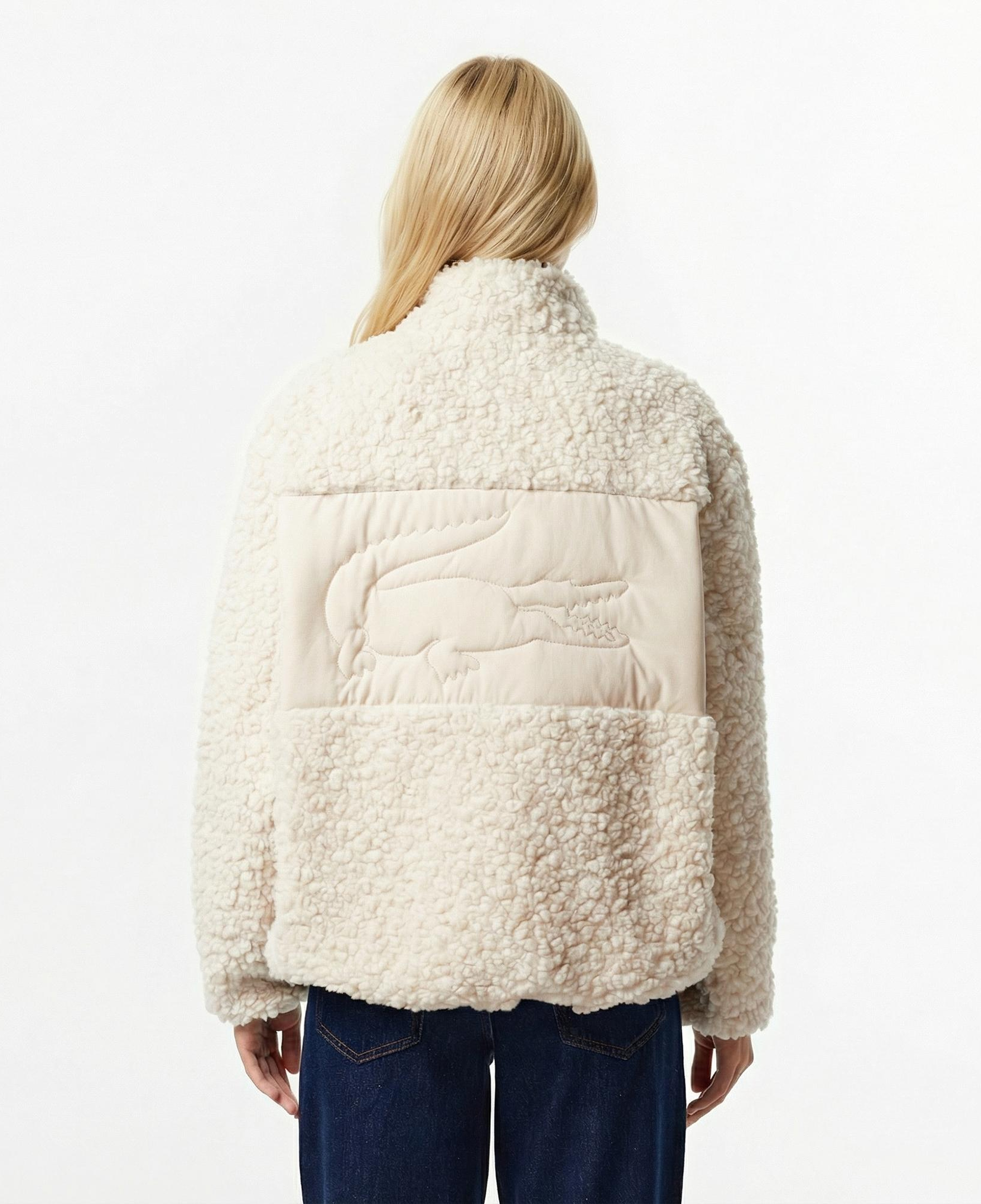 Lacoste Kadın Dik Yaka Beyaz Ceket