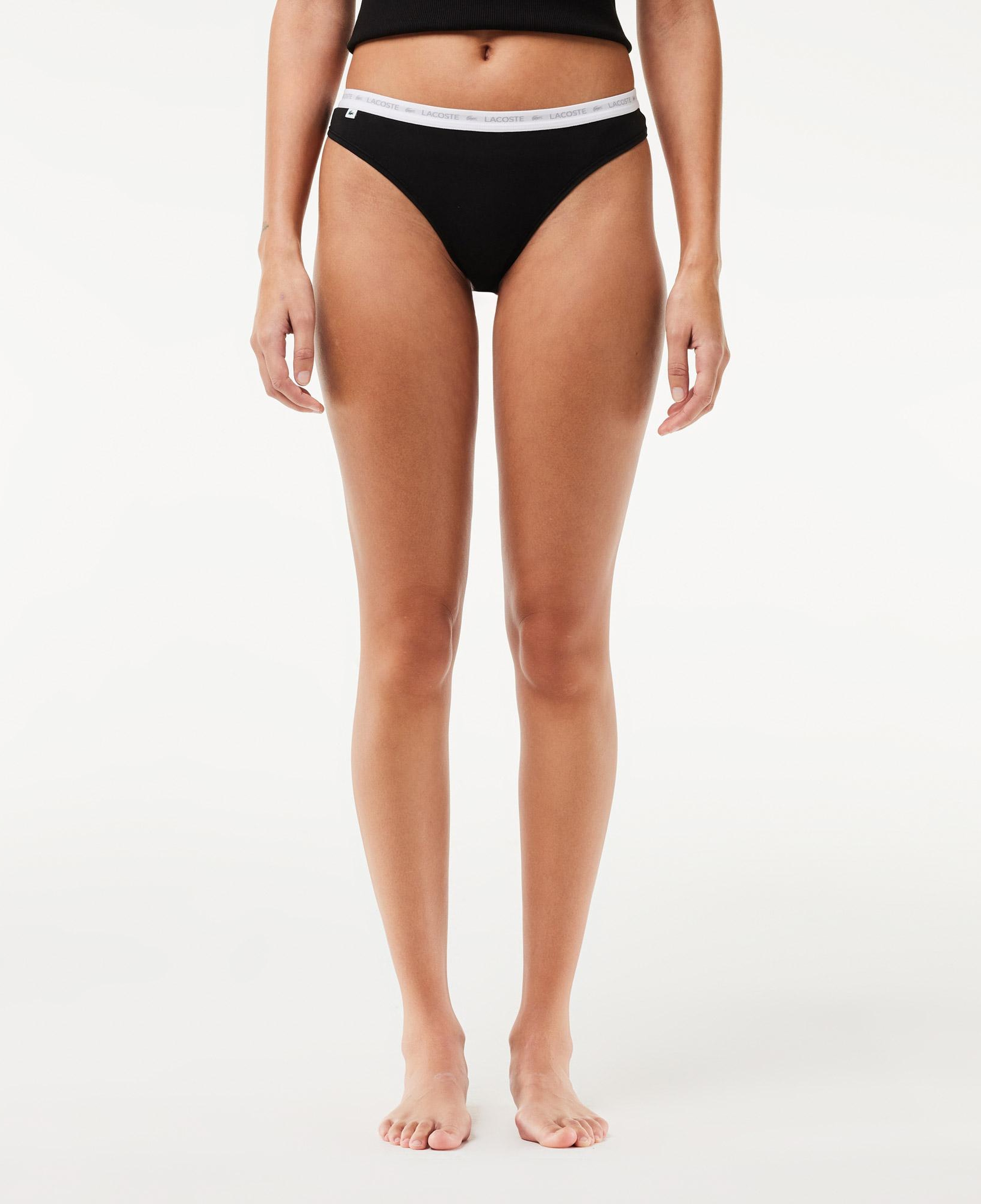 Lacoste Kadın Regular Fit 3'lü Siyah Külot