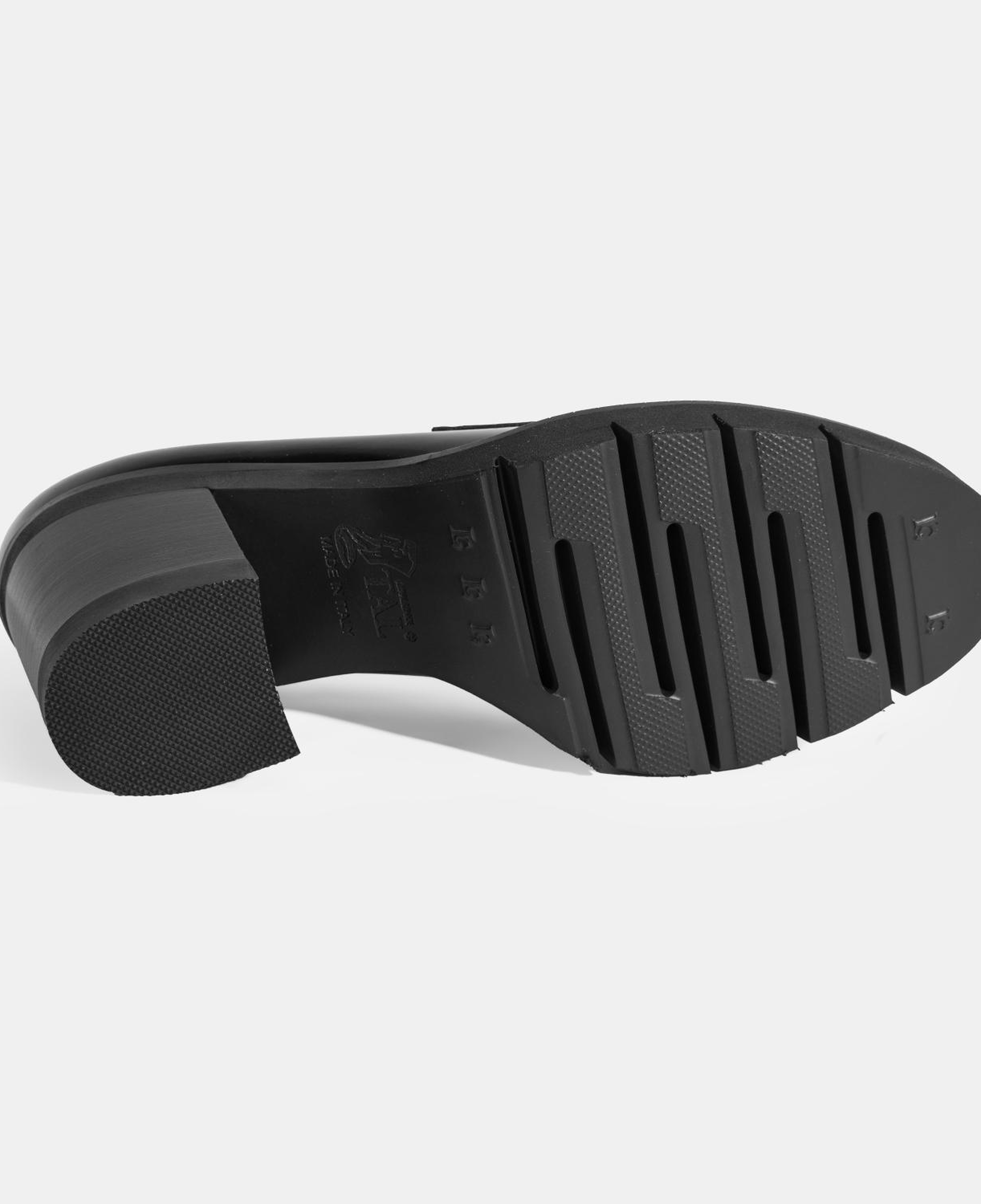 Luca Grossi Kadın Siyah Toka Detaylı Topuklu Rugan Loafer