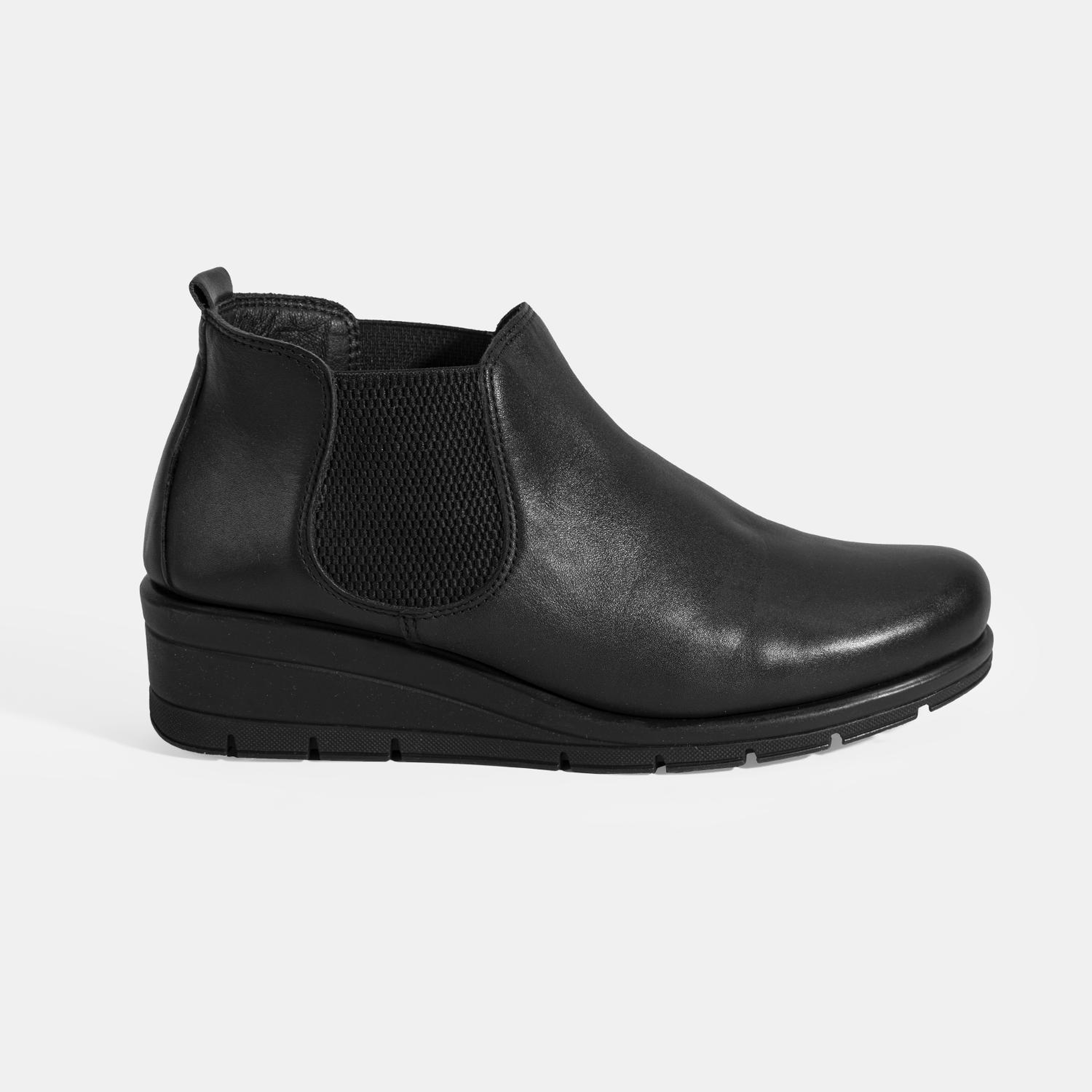 Kadın Siyah DesaComfort Bilek Boy Deri Bot