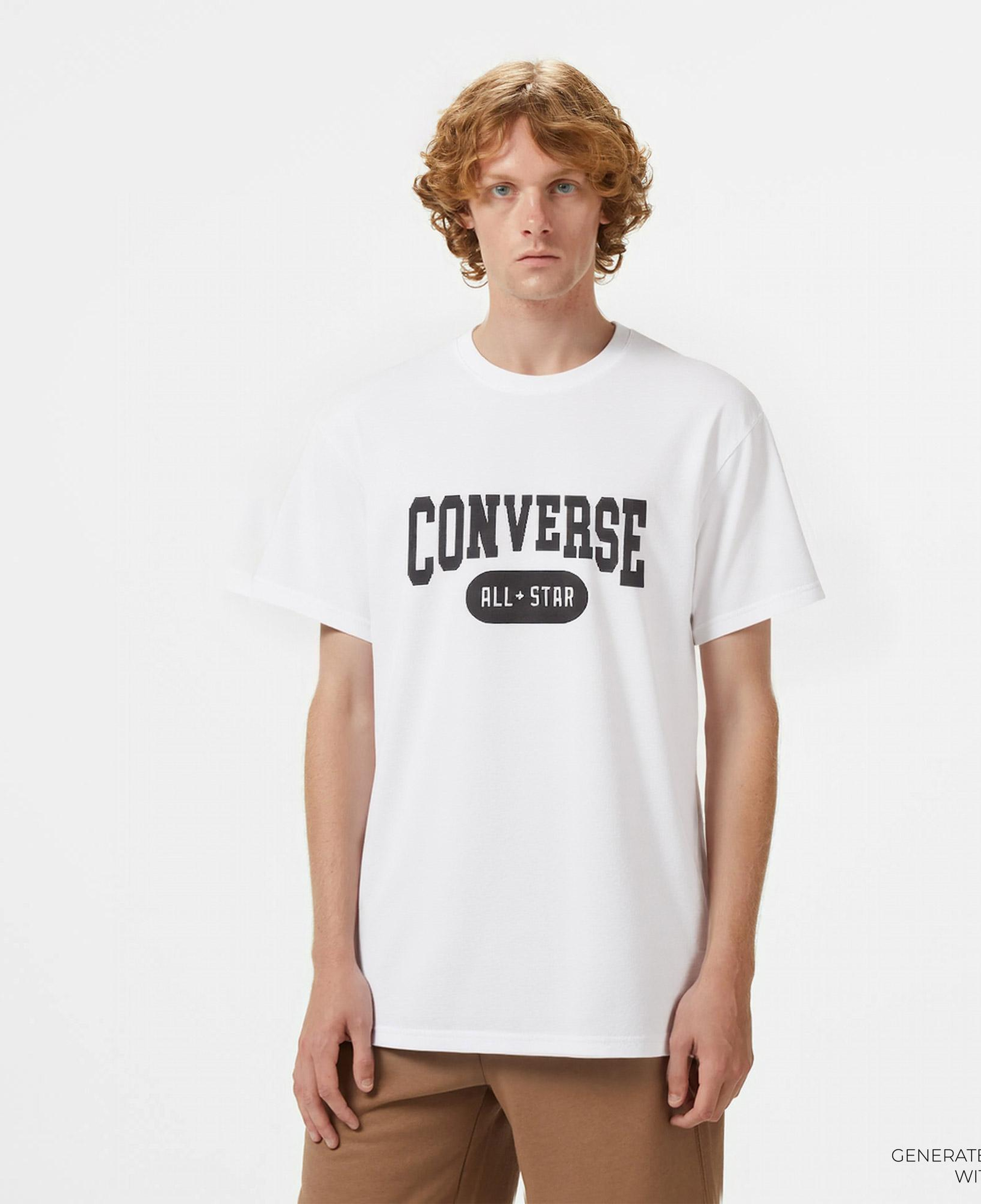 Converse Erkek Baskılı Beyaz T-Shirt