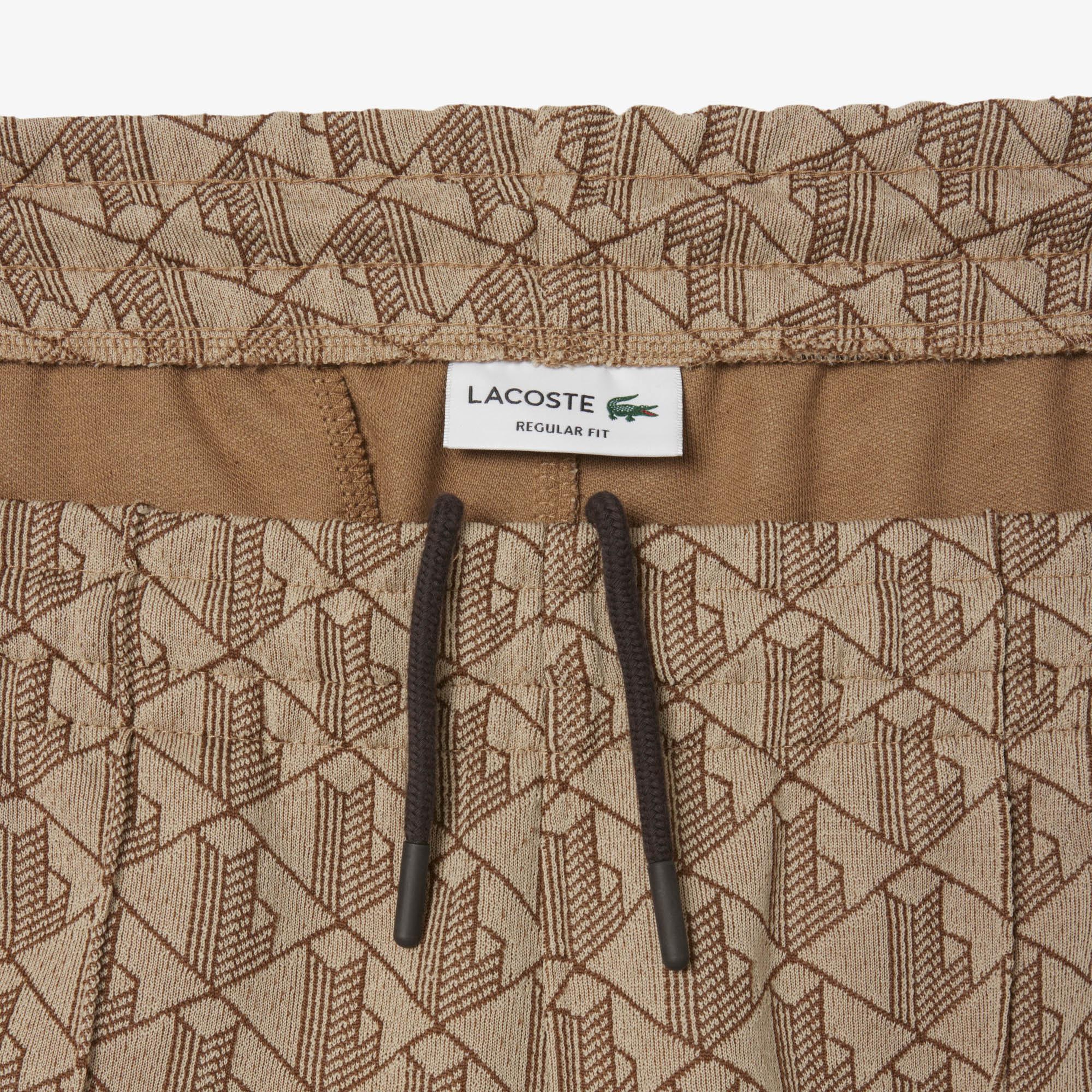 Lacoste Paris Erkek Regular Fit Monogram Açık Kahverengi Eşofman Altı