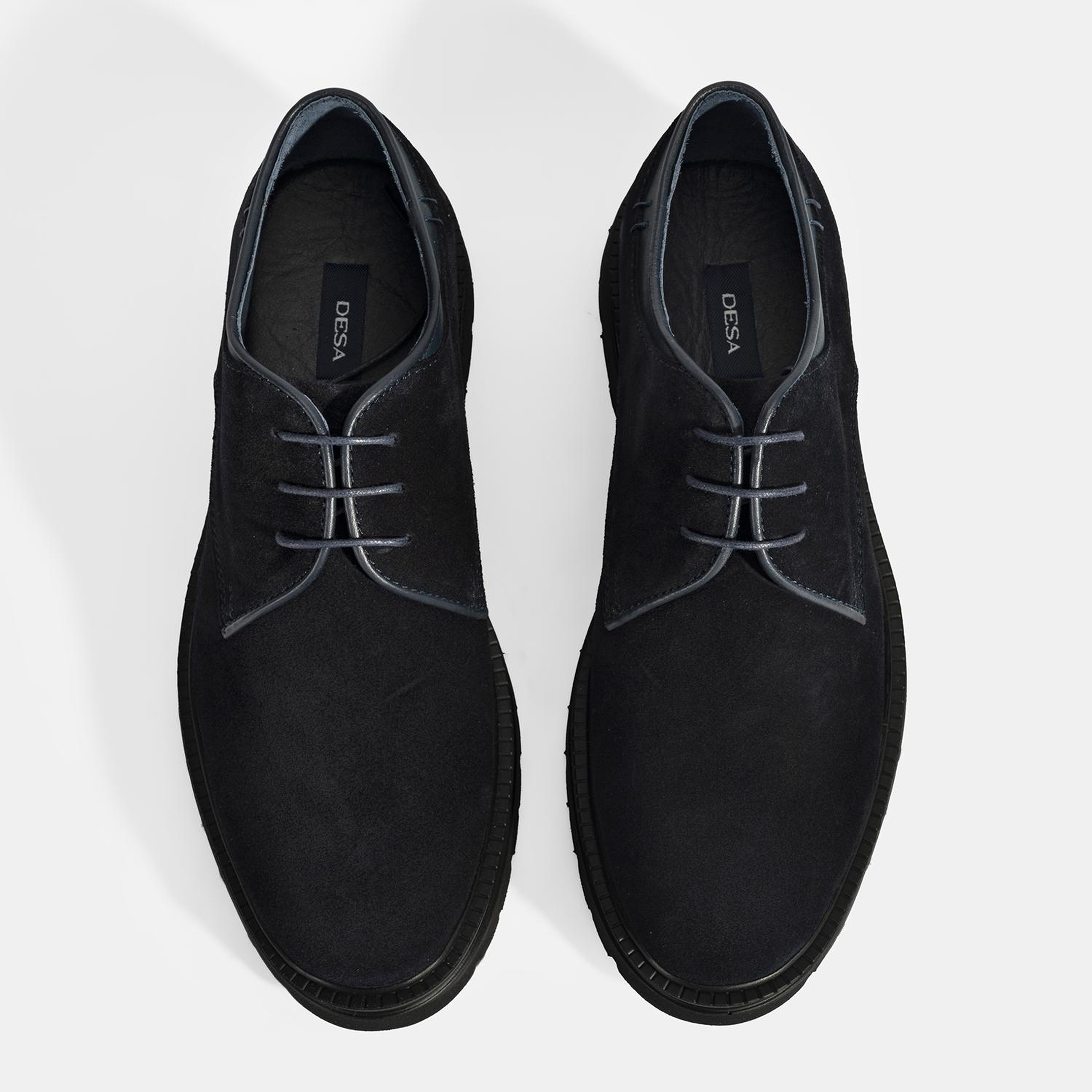 Erkek Lacivert Bağcıklı Süet Günlük Ayakkabı