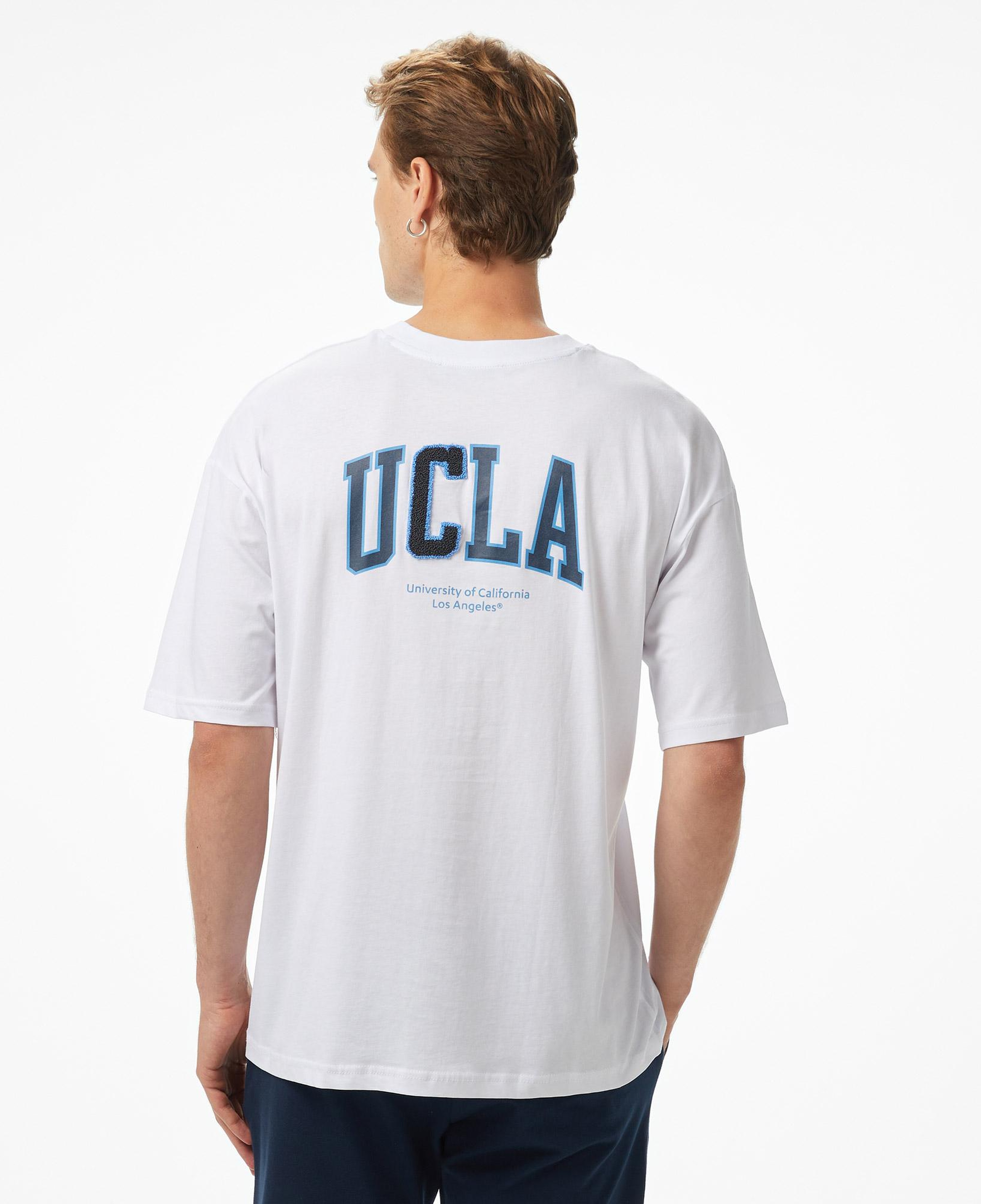 Ucla Sinclair Erkek Beyaz Bisiklet Yaka T-Shirt