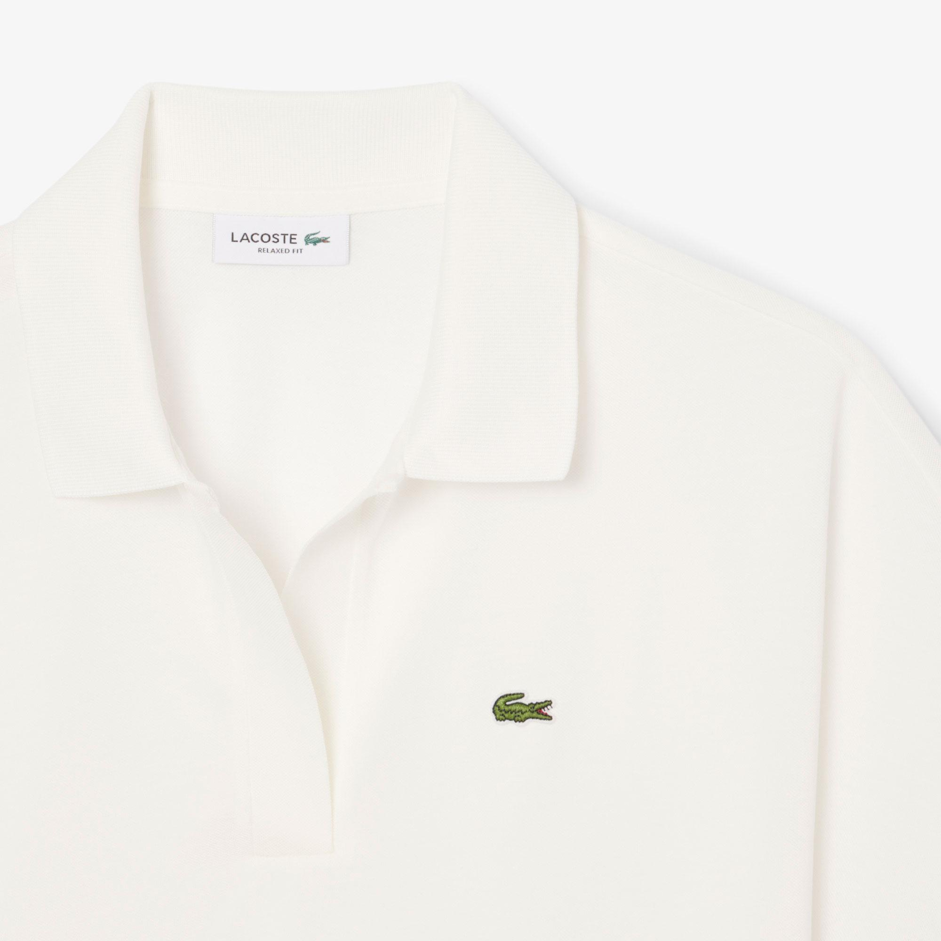 Lacoste Kadın Relaxed Fit Krem Polo
