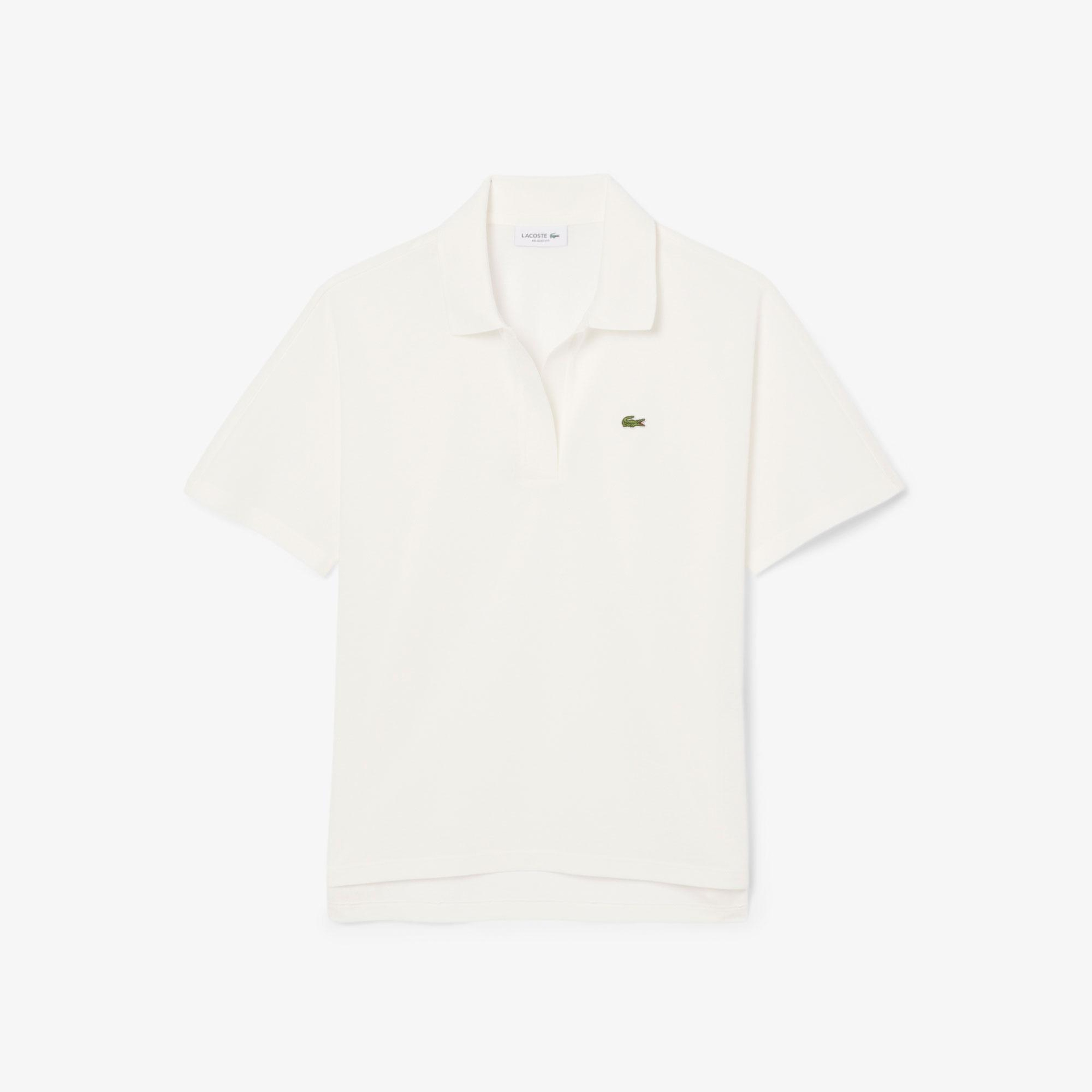 Lacoste Kadın Relaxed Fit Krem Polo