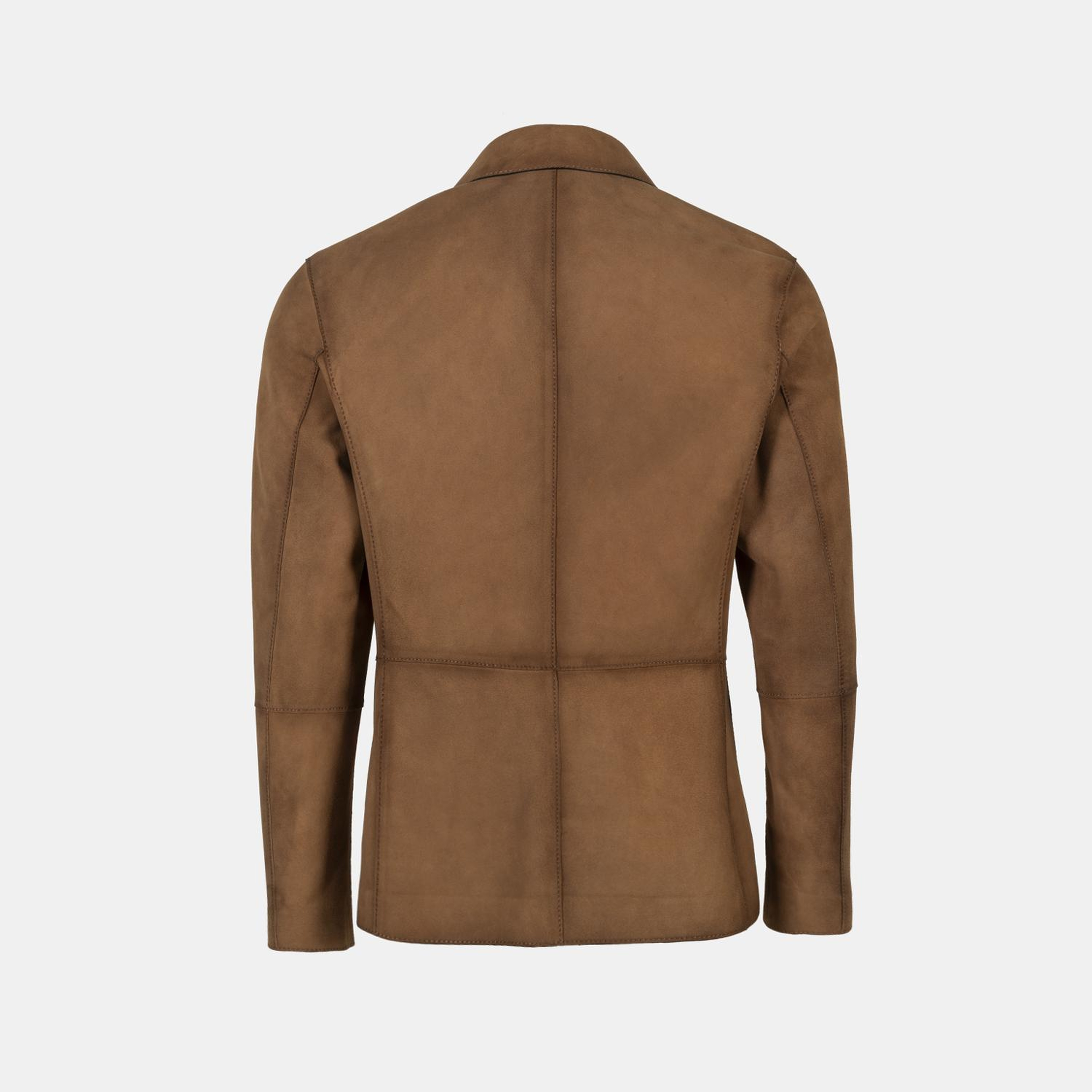 Erkek Taba Yakalı Süet Deri Blazer Ceket