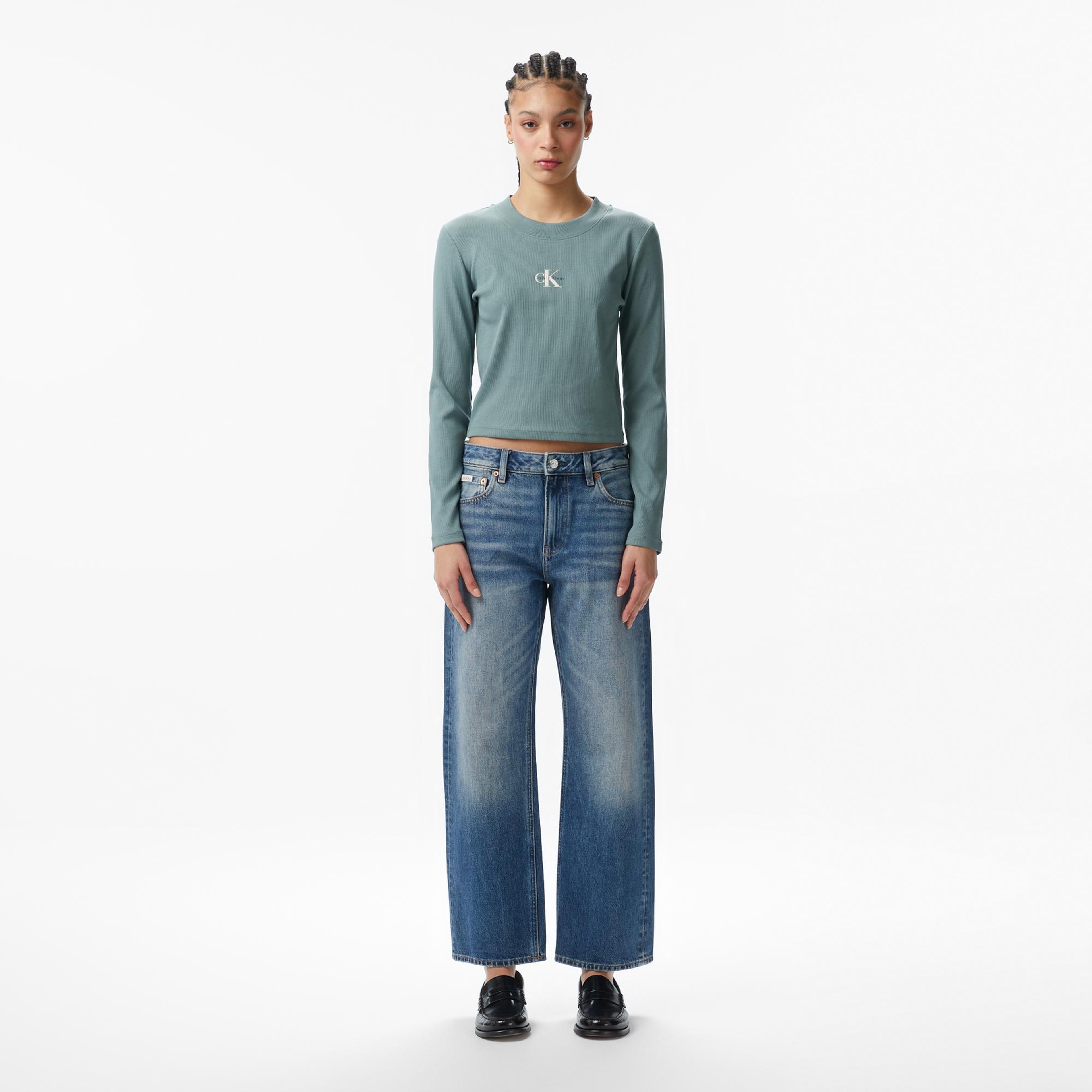 Calvin Klein Monologo Baby Kadın Gri T-Shirt
