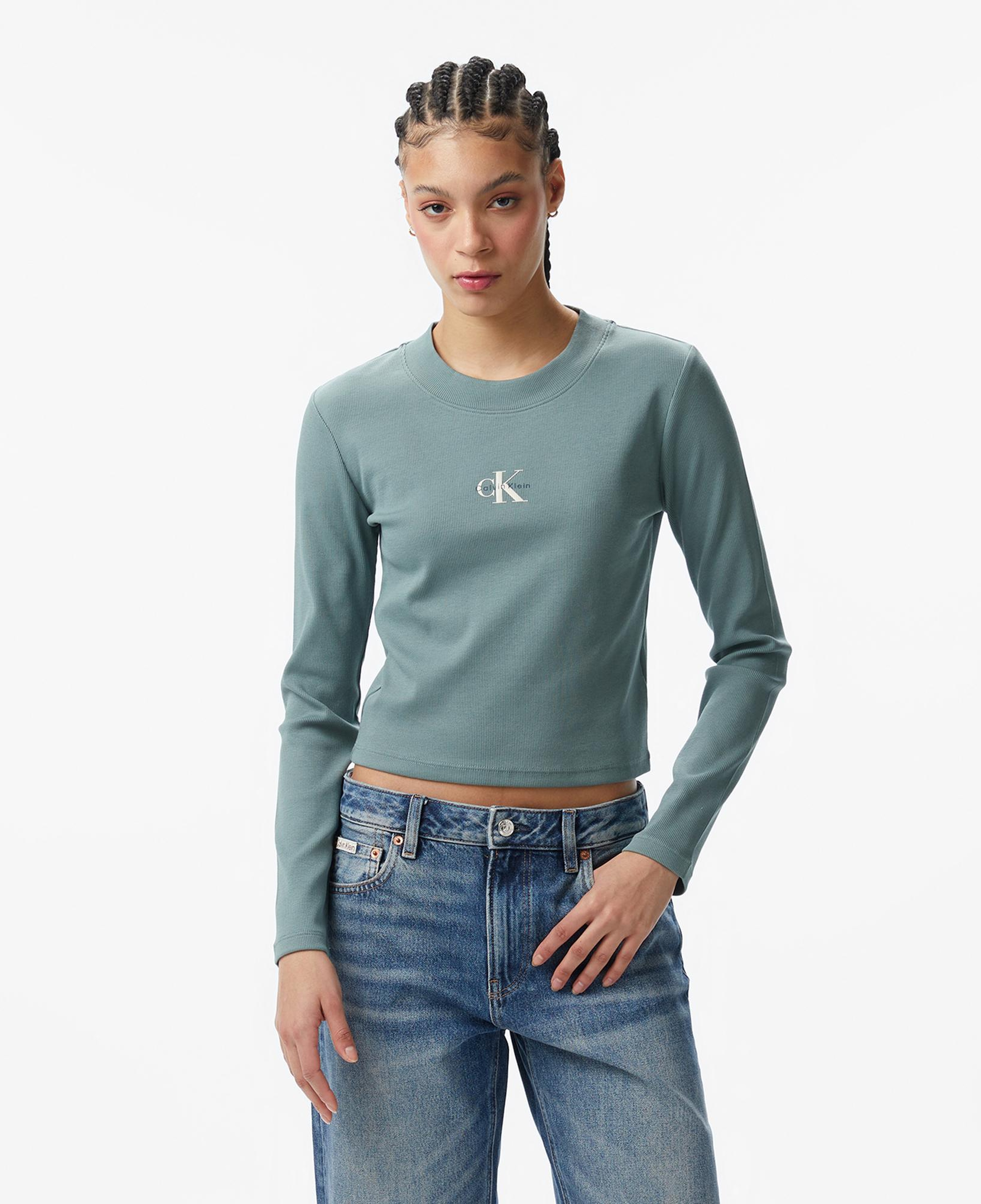 Calvin Klein Monologo Baby Kadın Gri T-Shirt