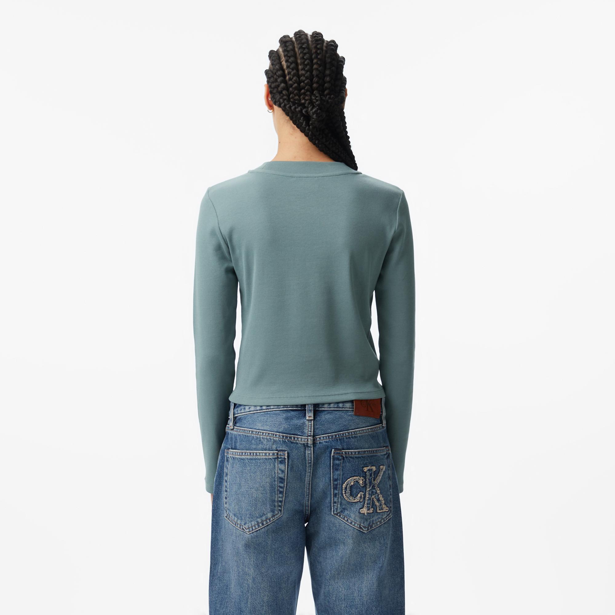 Calvin Klein Monologo Baby Kadın Gri T-Shirt