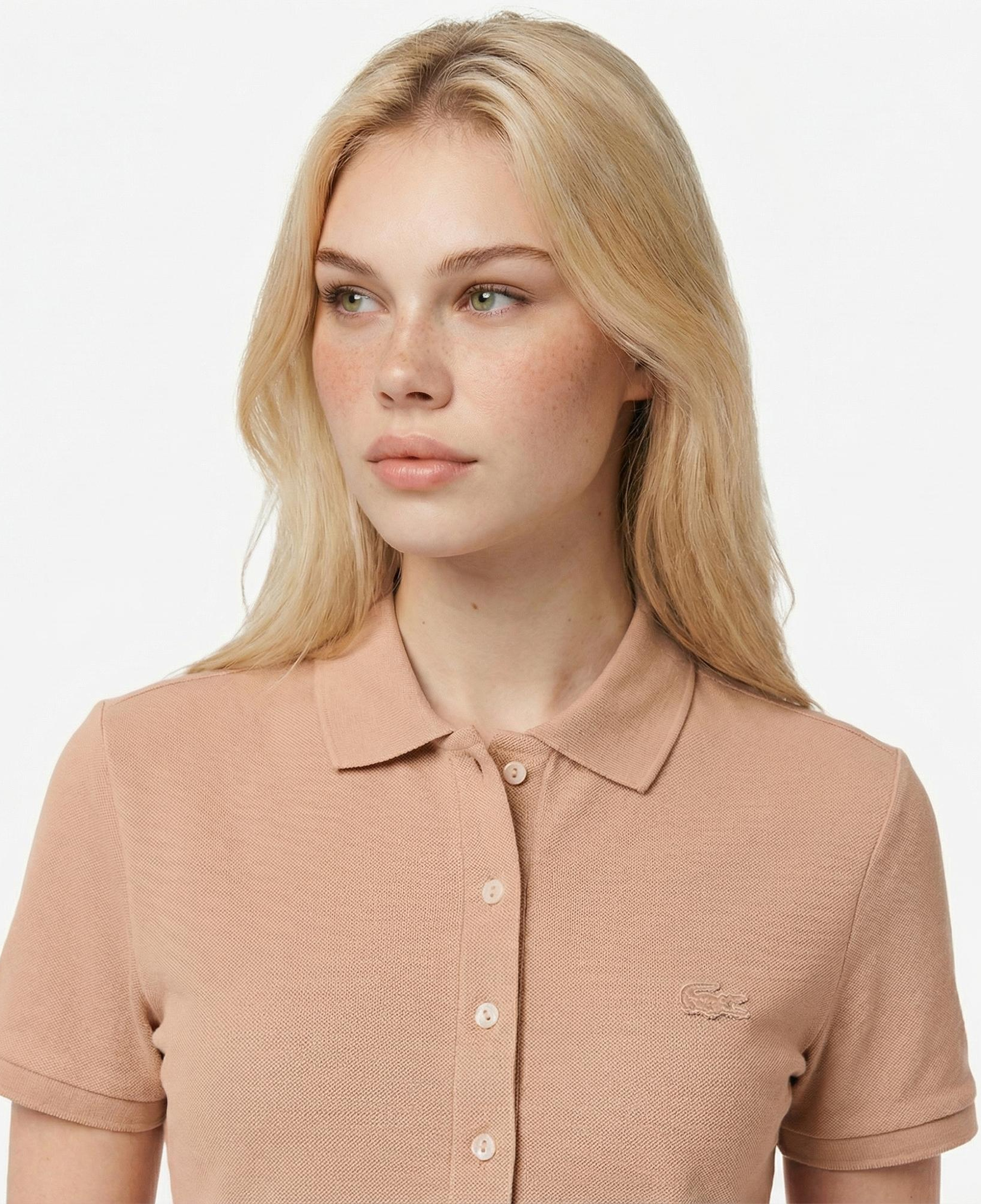 Lacoste L.12.D Kadın Slim Fit Kahverengi Polo