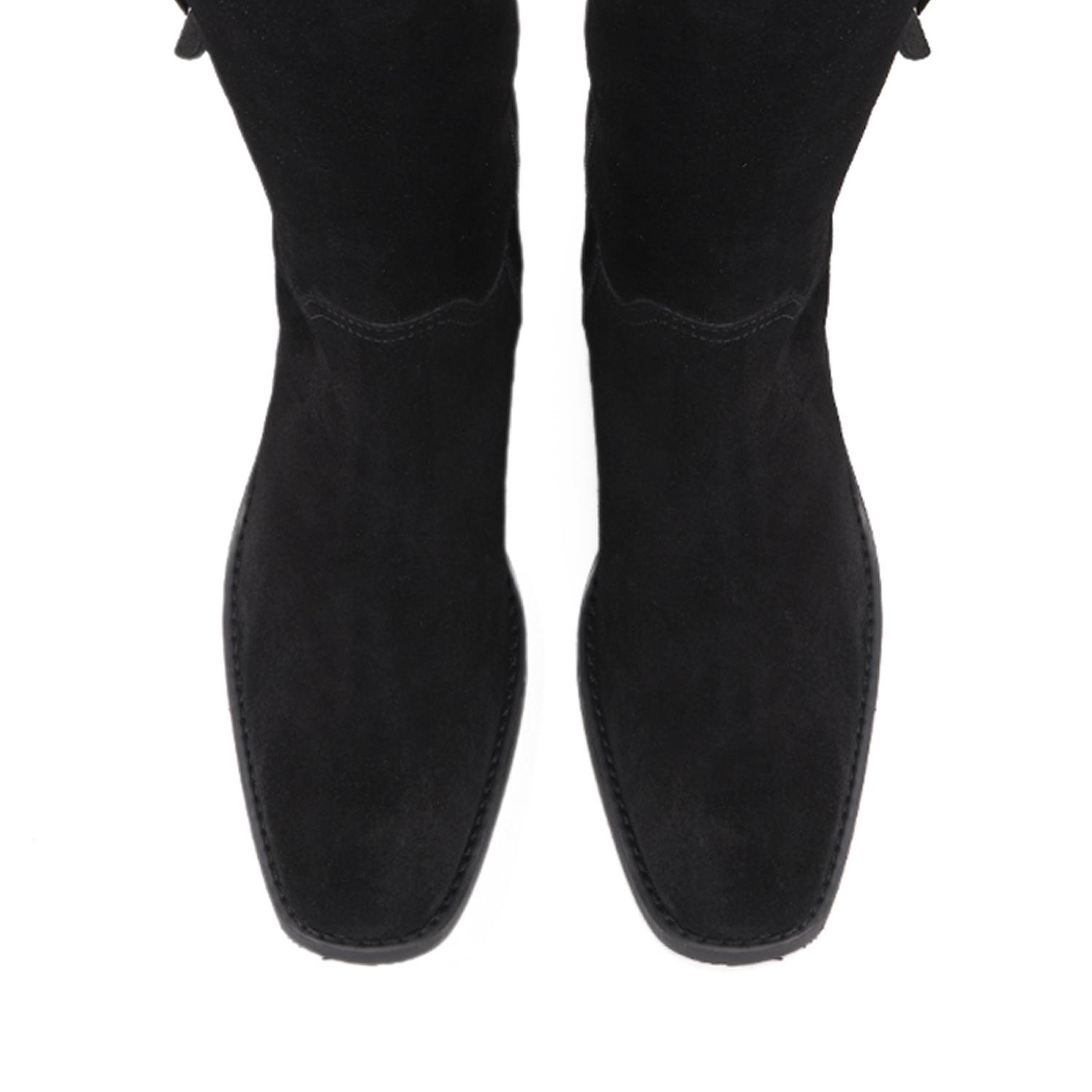 Kadın Siyah Süet Çizme