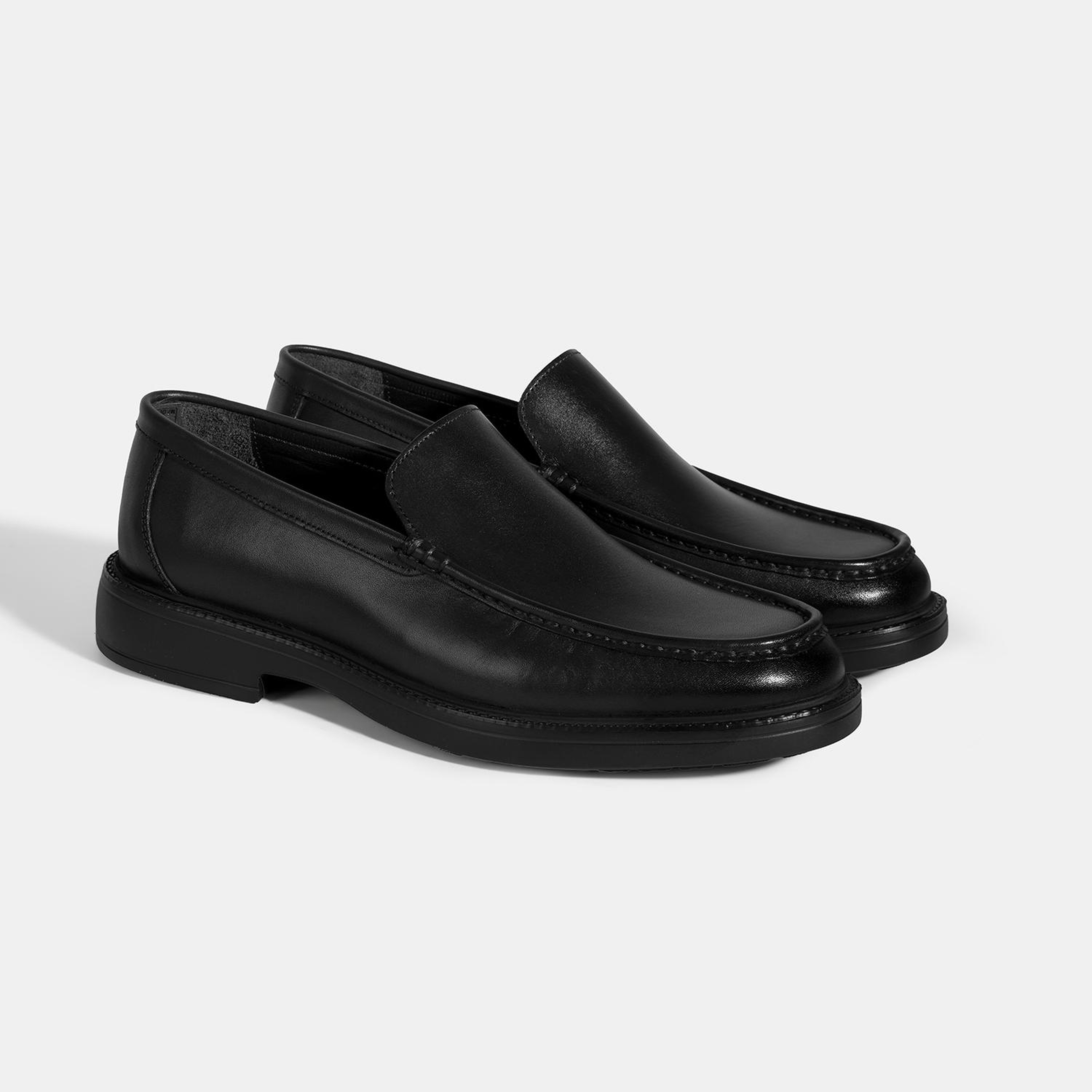 Erkek Siyah Deri Loafer