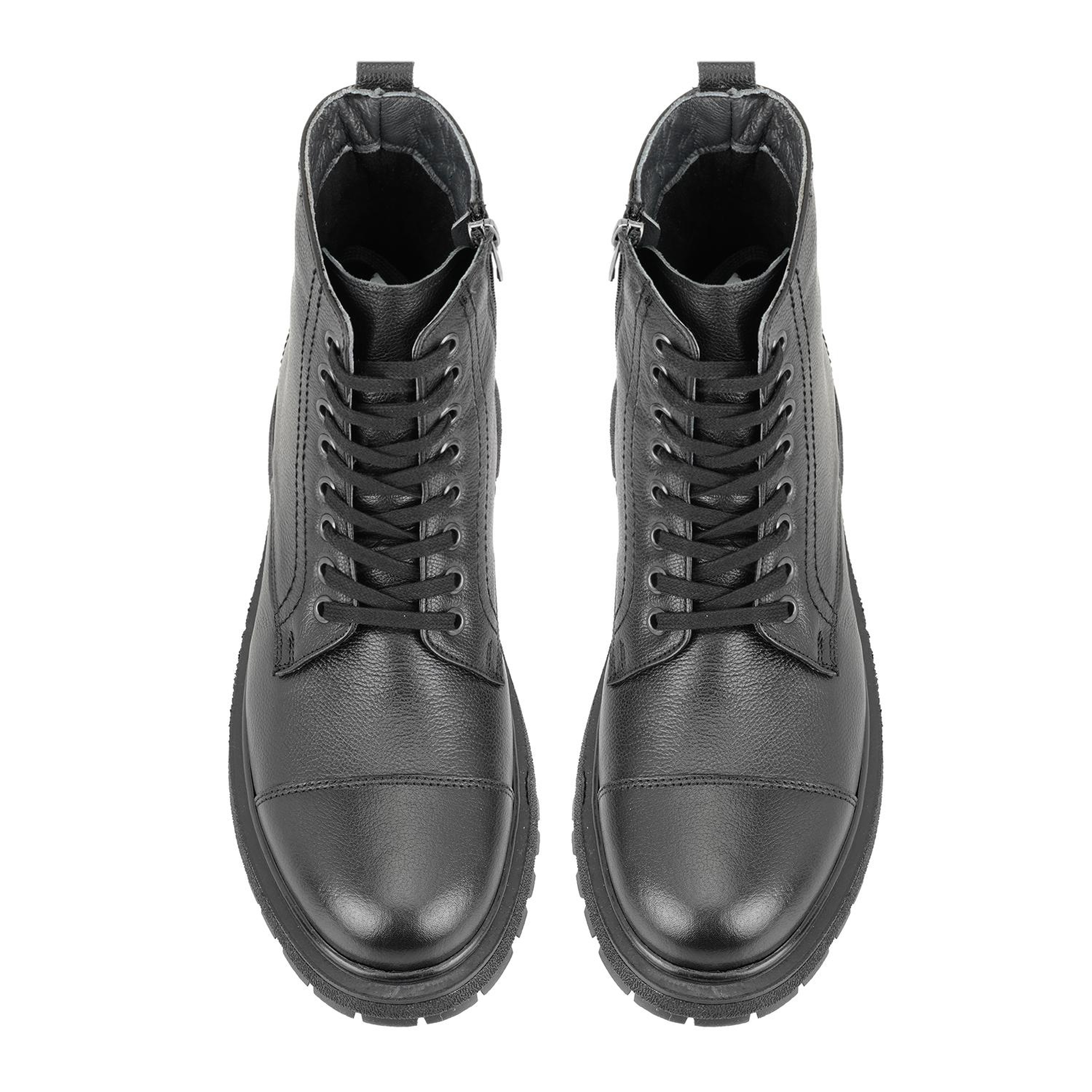 Antonio Siyah Erkek Fermuarlı Deri Bot