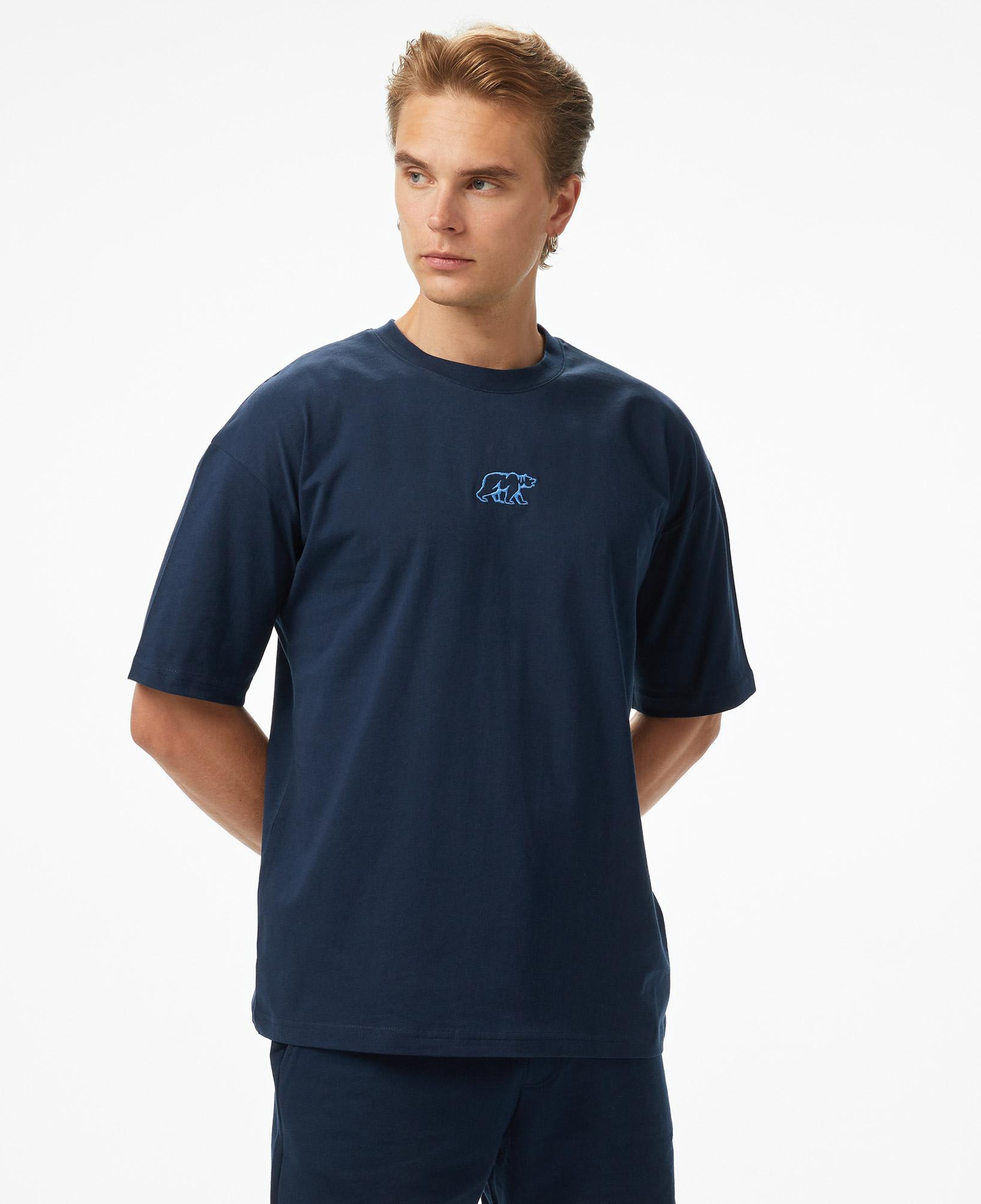 Ucla Sinclair Erkek Lacivert Bisiklet Yaka T-Shirt