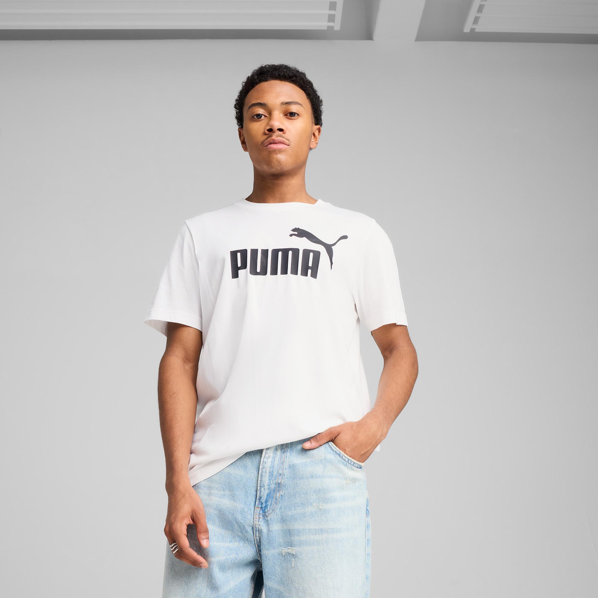 Puma Essentials No. 1 Logo Erkek Beyaz T-Shirt