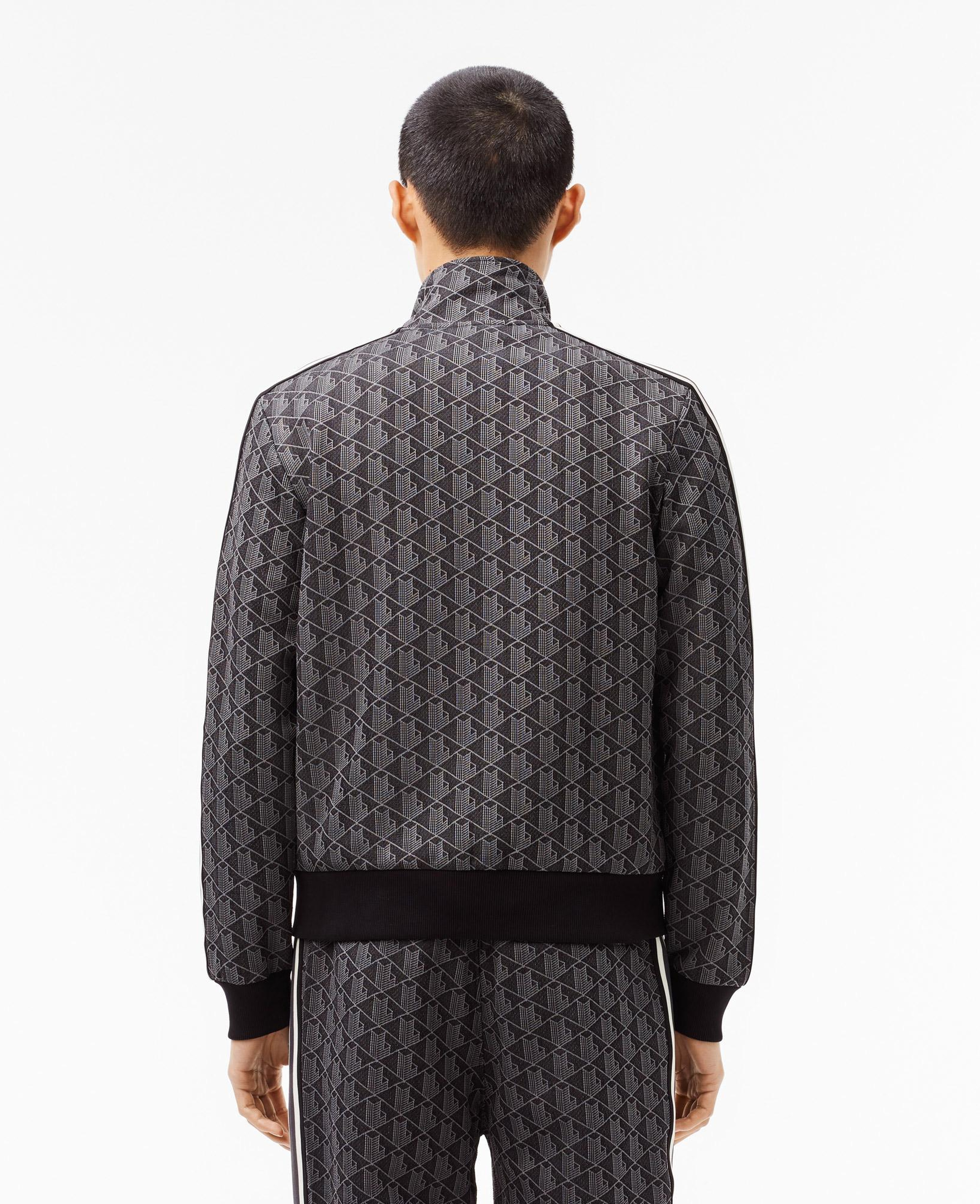 Lacoste Erkek Regular Fit Fermuarlı Monogram Siyah Sweatshirt