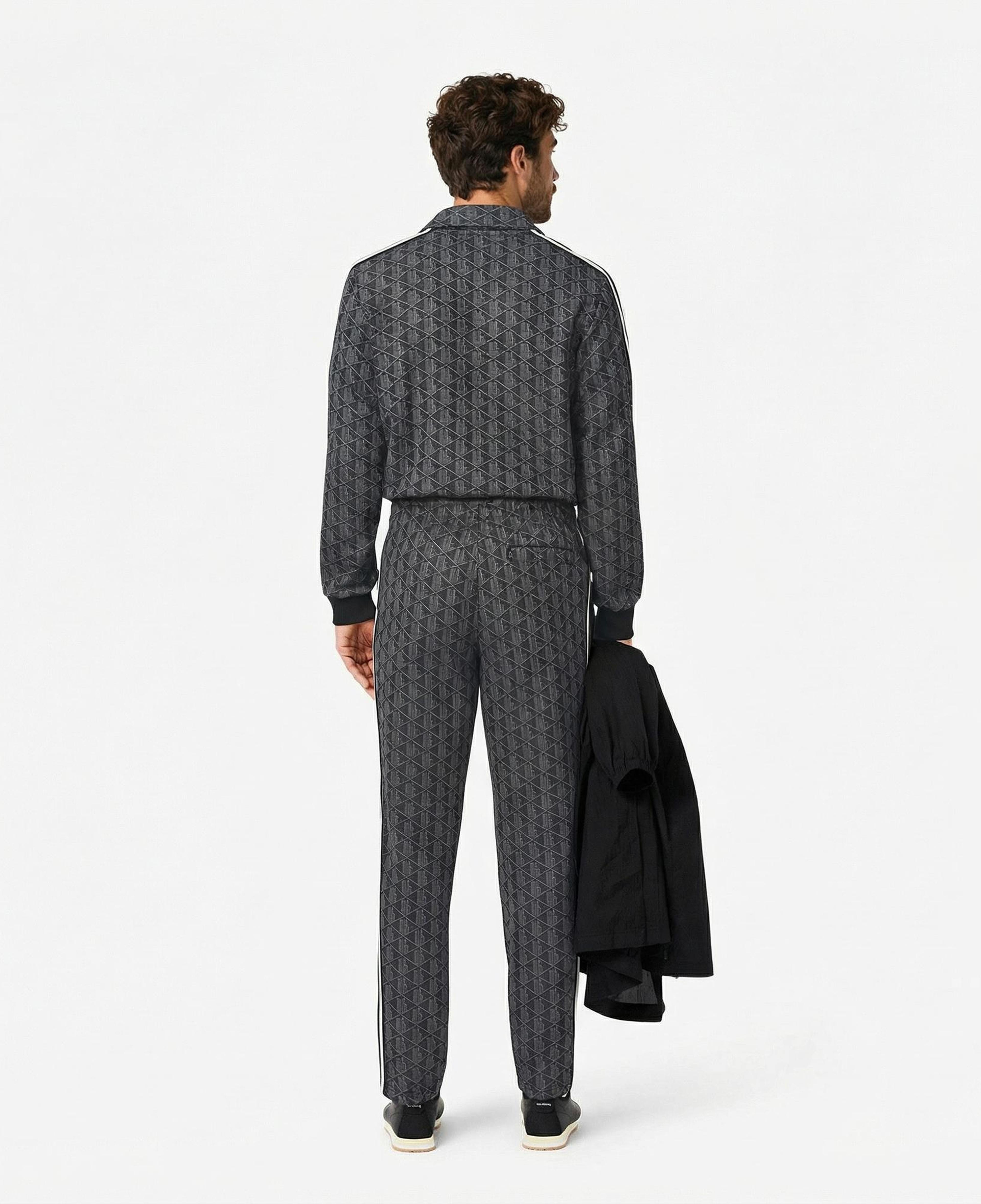 Lacoste Paris Erkek Regular Fit Monogram Siyah Eşofman Altı