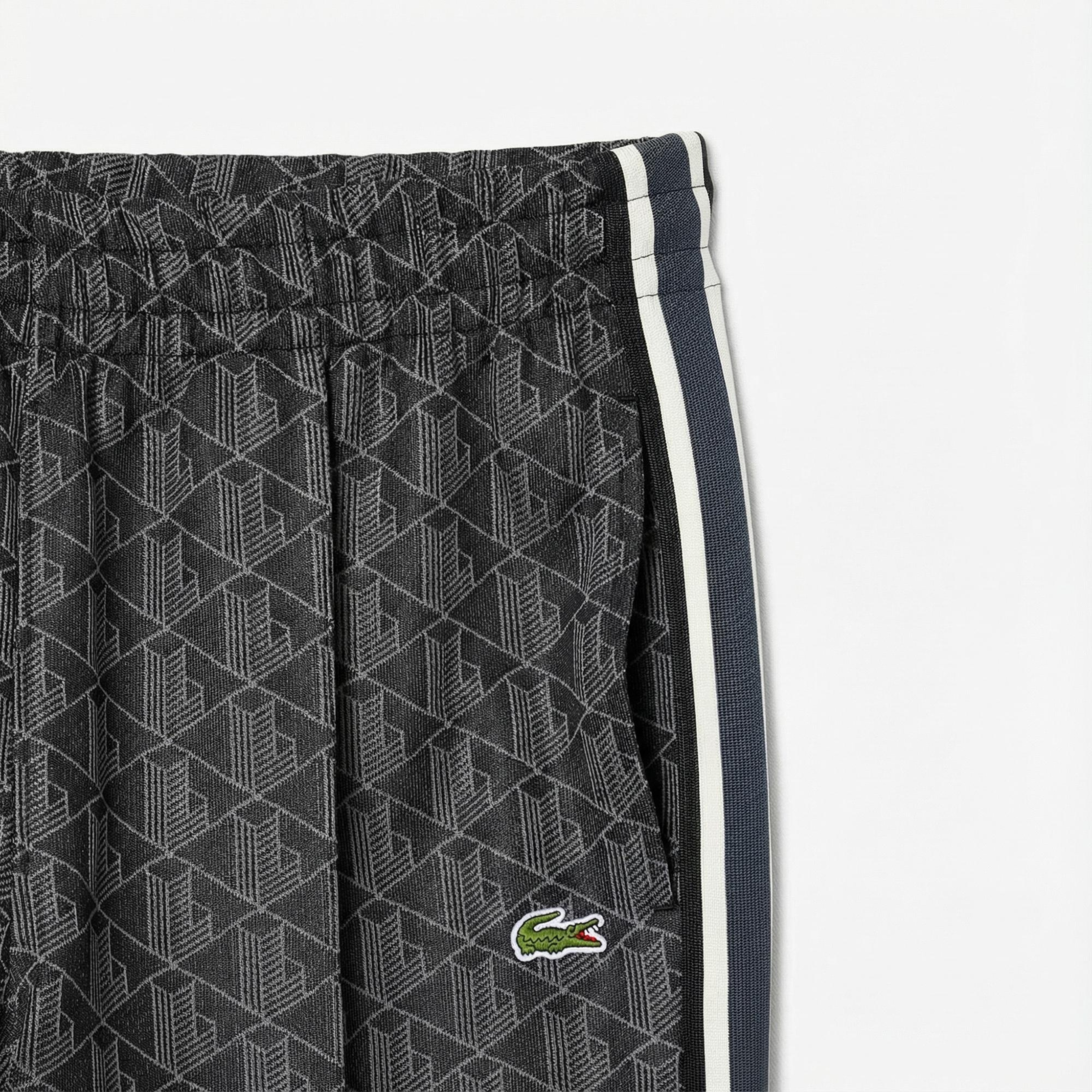 Lacoste Paris Erkek Regular Fit Monogram Siyah Eşofman Altı