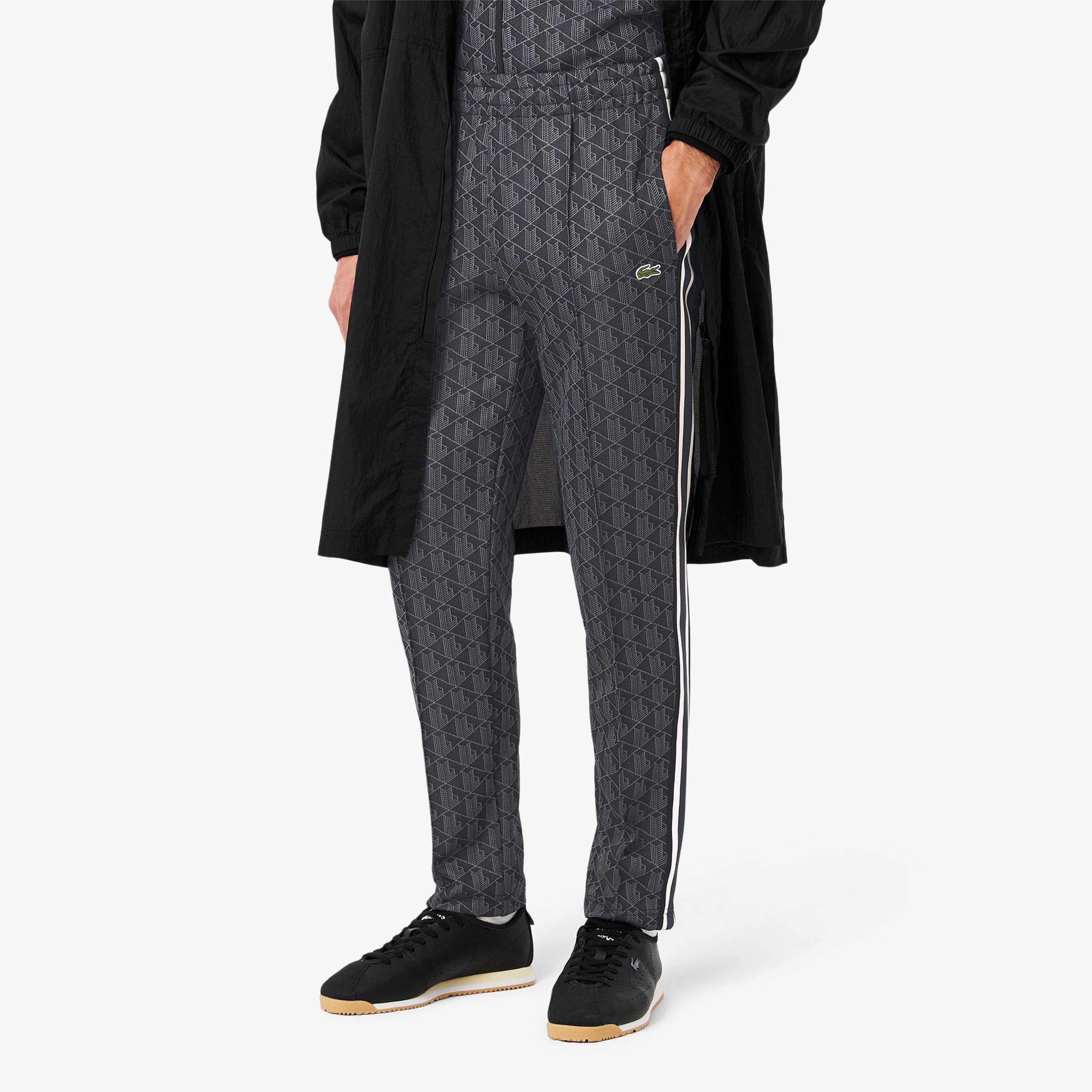 Lacoste Paris Erkek Regular Fit Monogram Siyah Eşofman Altı