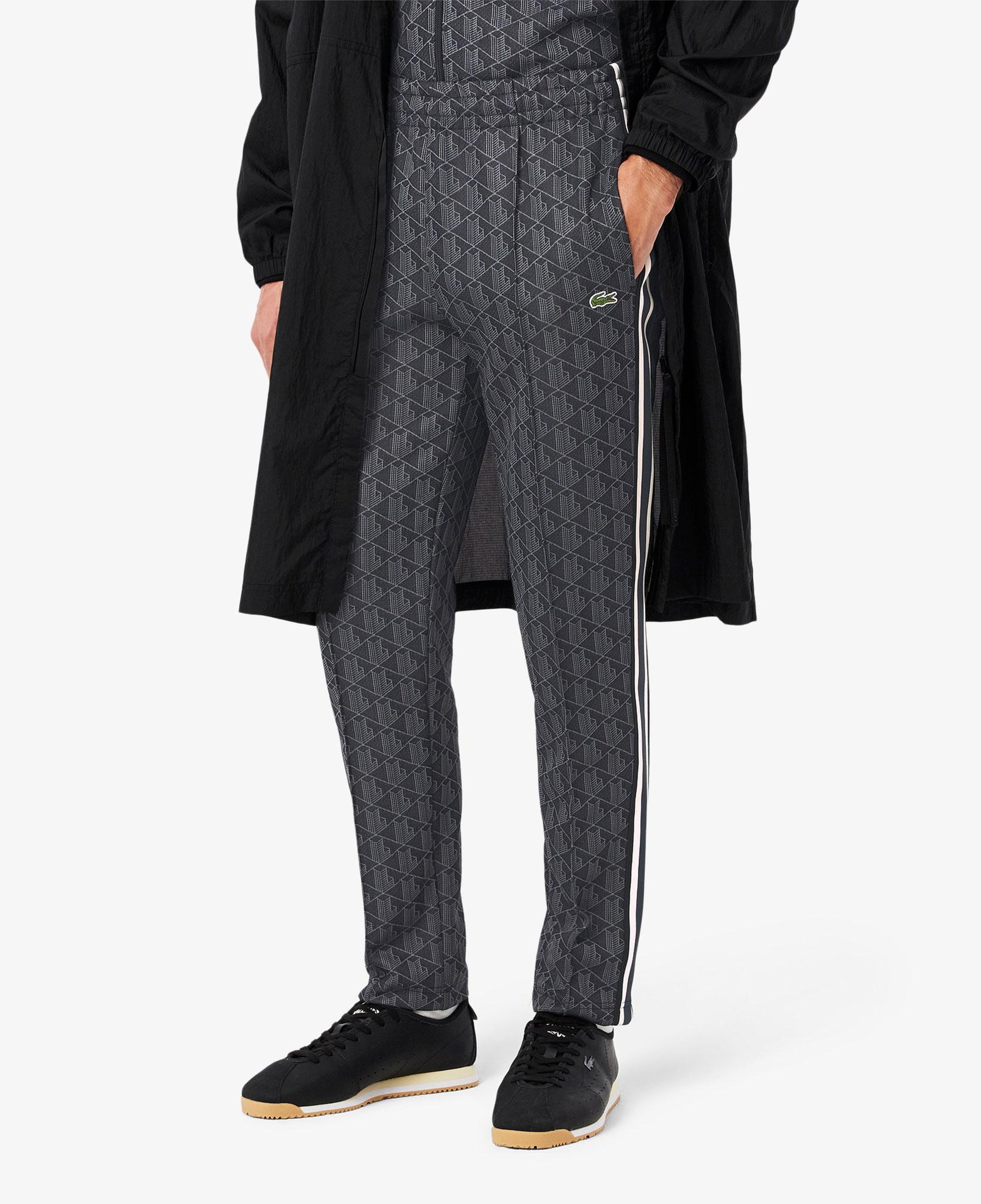 Lacoste Paris Erkek Regular Fit Monogram Siyah Eşofman Altı