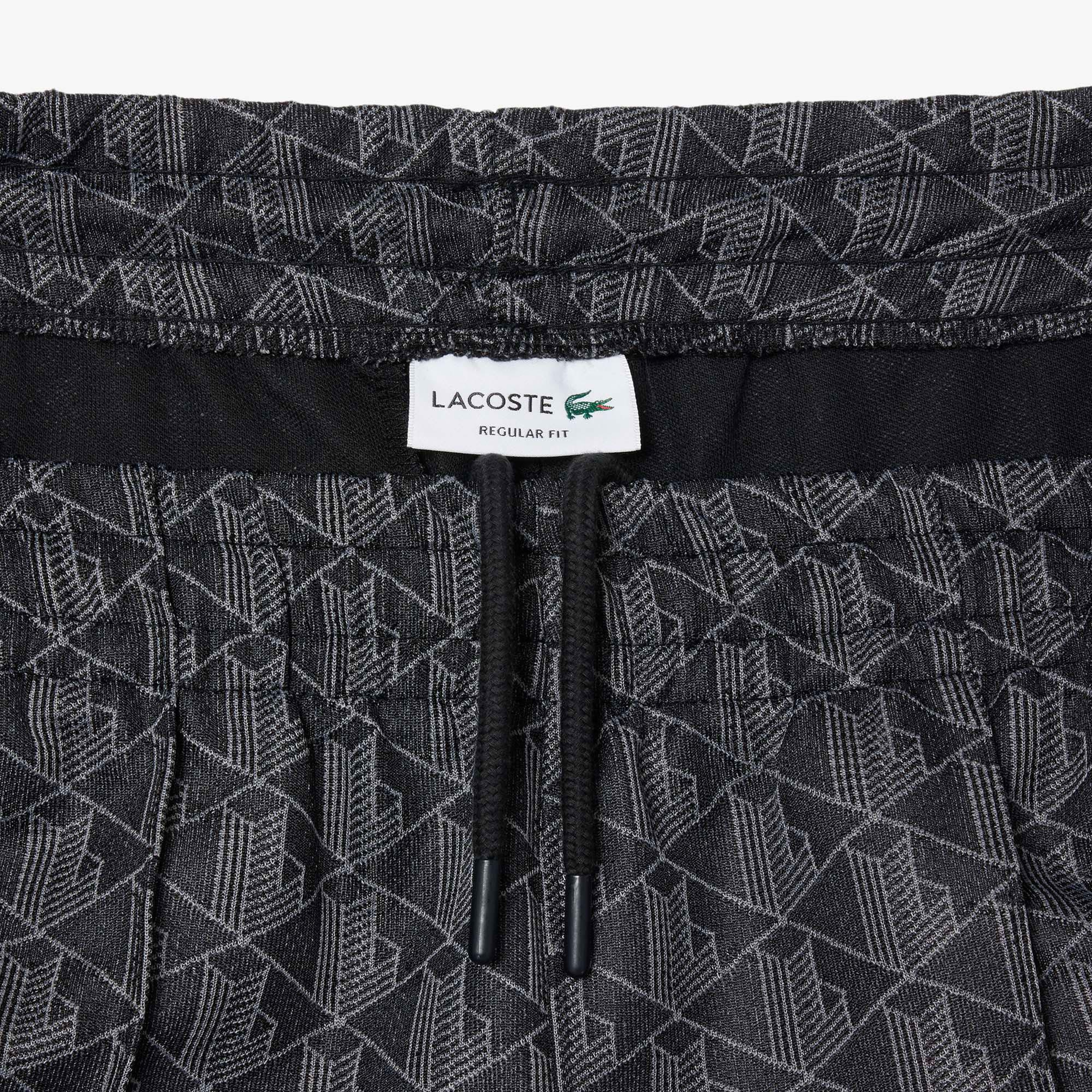 Lacoste Paris Erkek Regular Fit Monogram Siyah Eşofman Altı