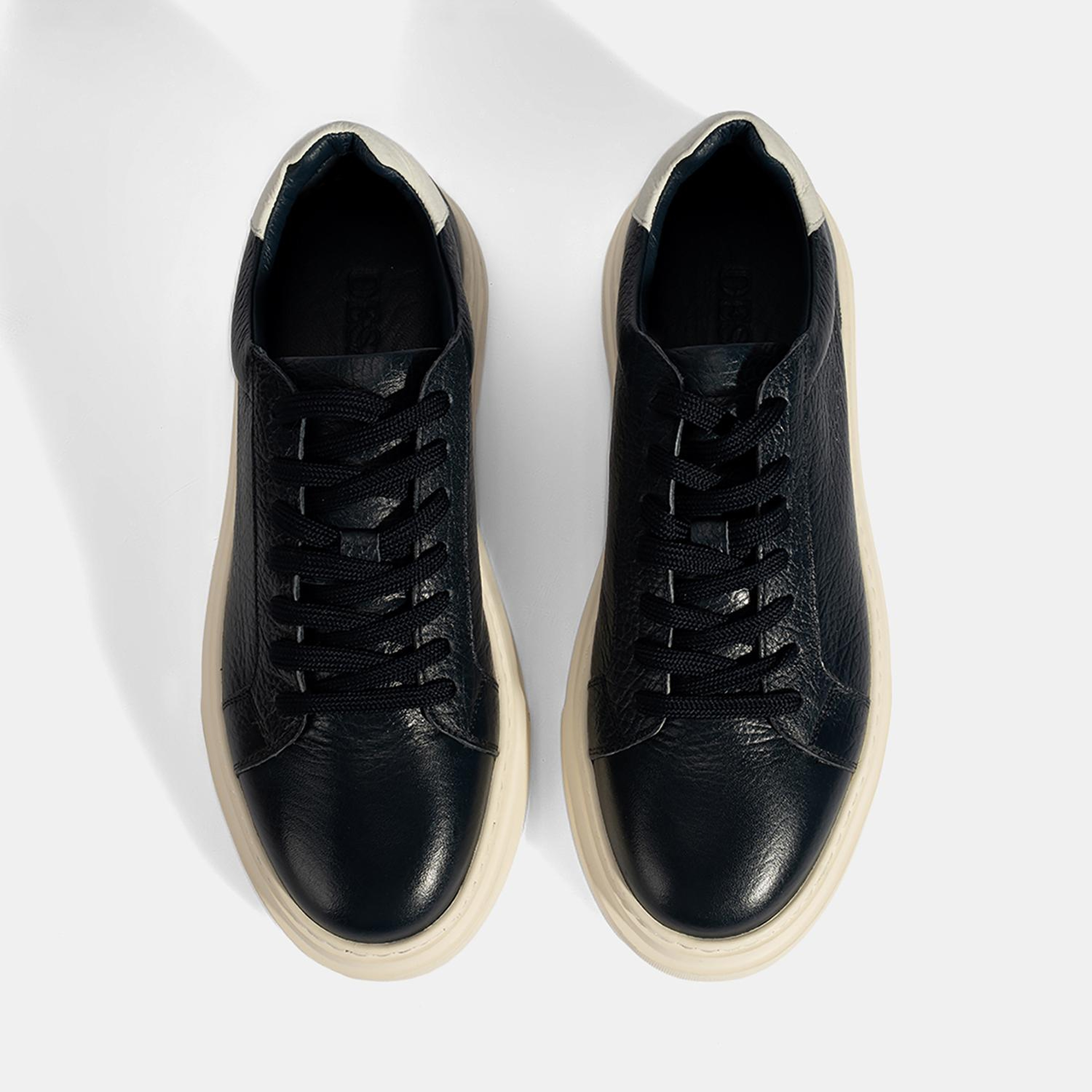 Erkek Lacivert Bağcıklı Deri Günlük Ayakkabı