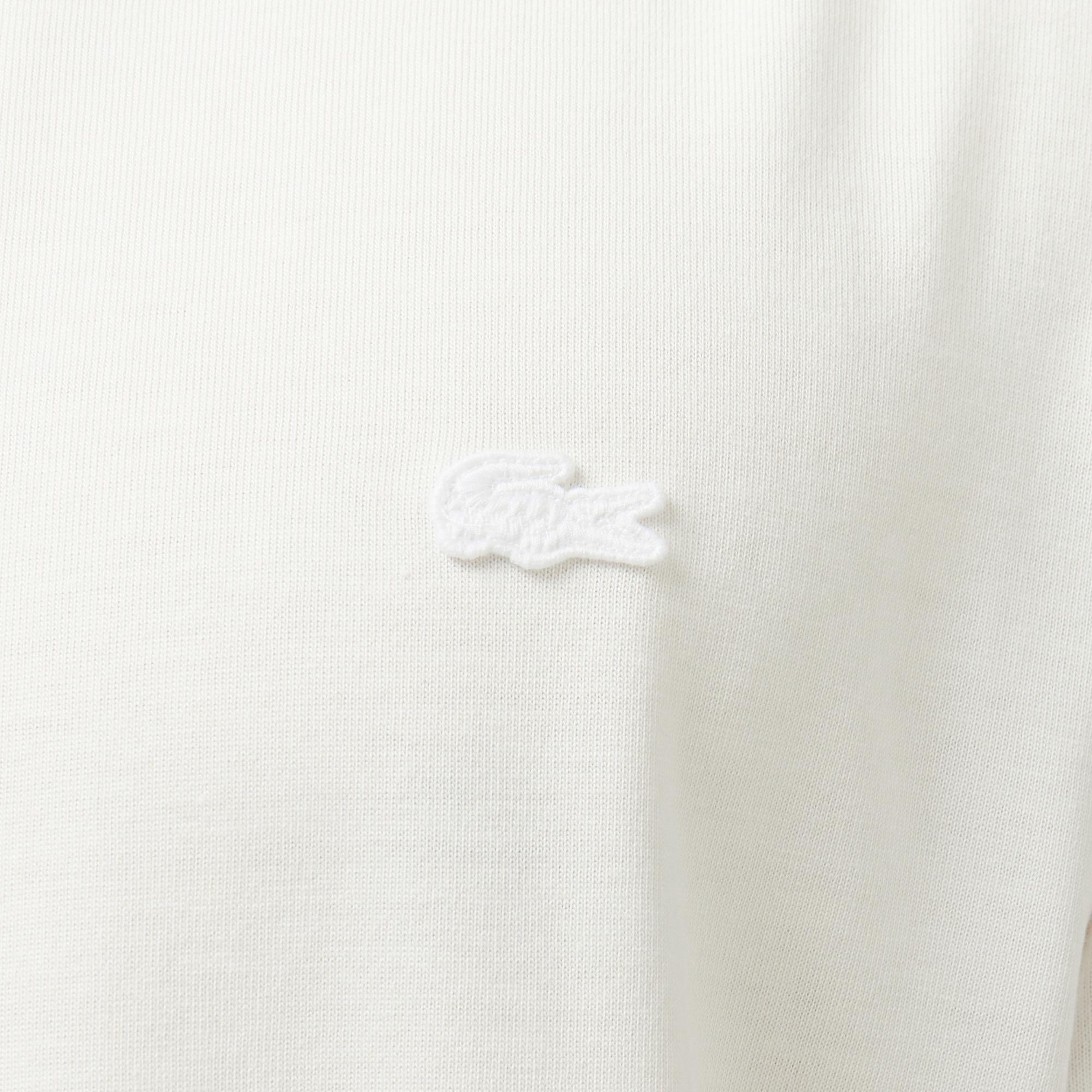 Lacoste Erkek Relaxed Fit Bisiklet Yaka Beyaz T-Shirt