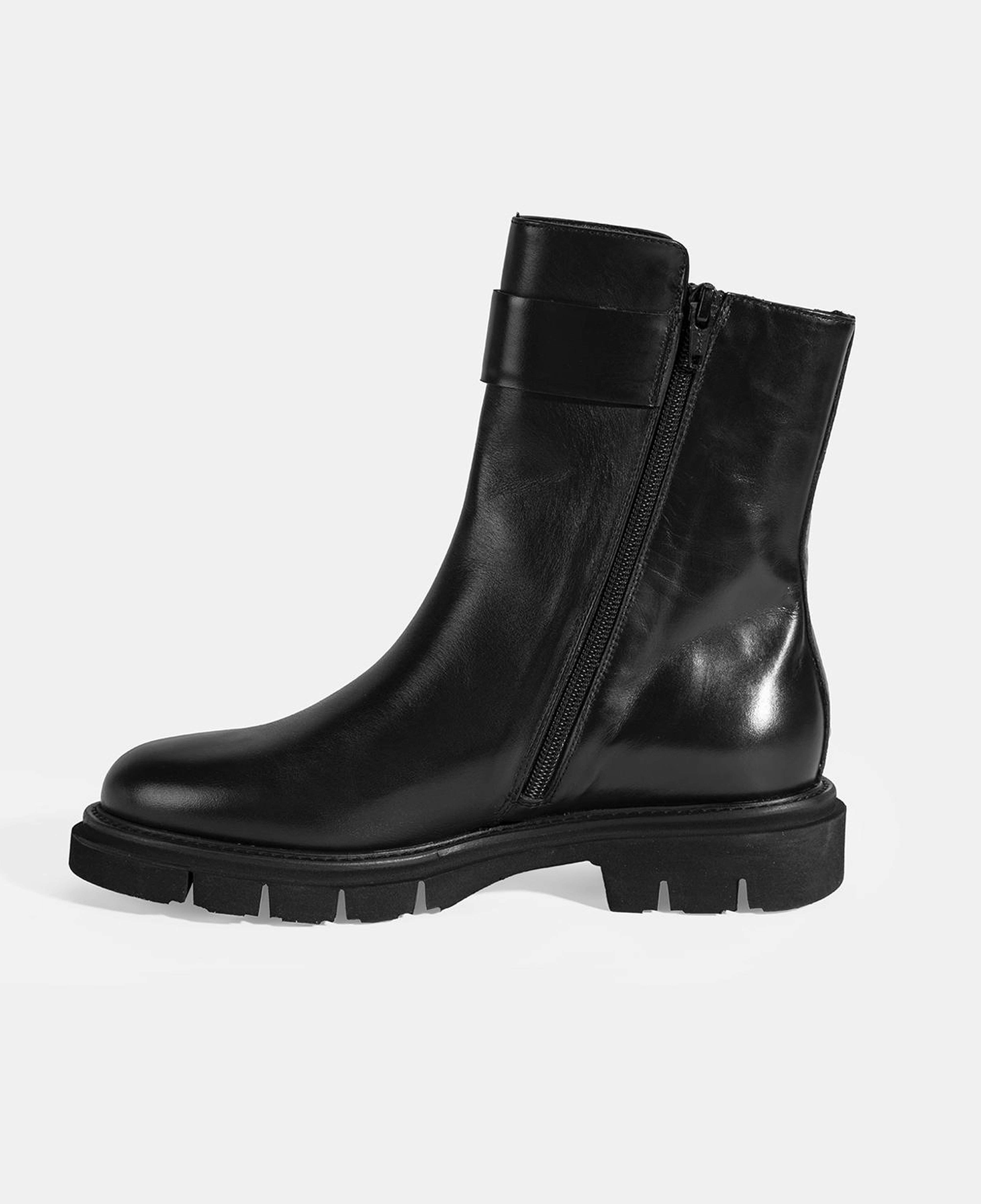 Luca Grossi Kadın Siyah Metal Tokalı Deri Bot