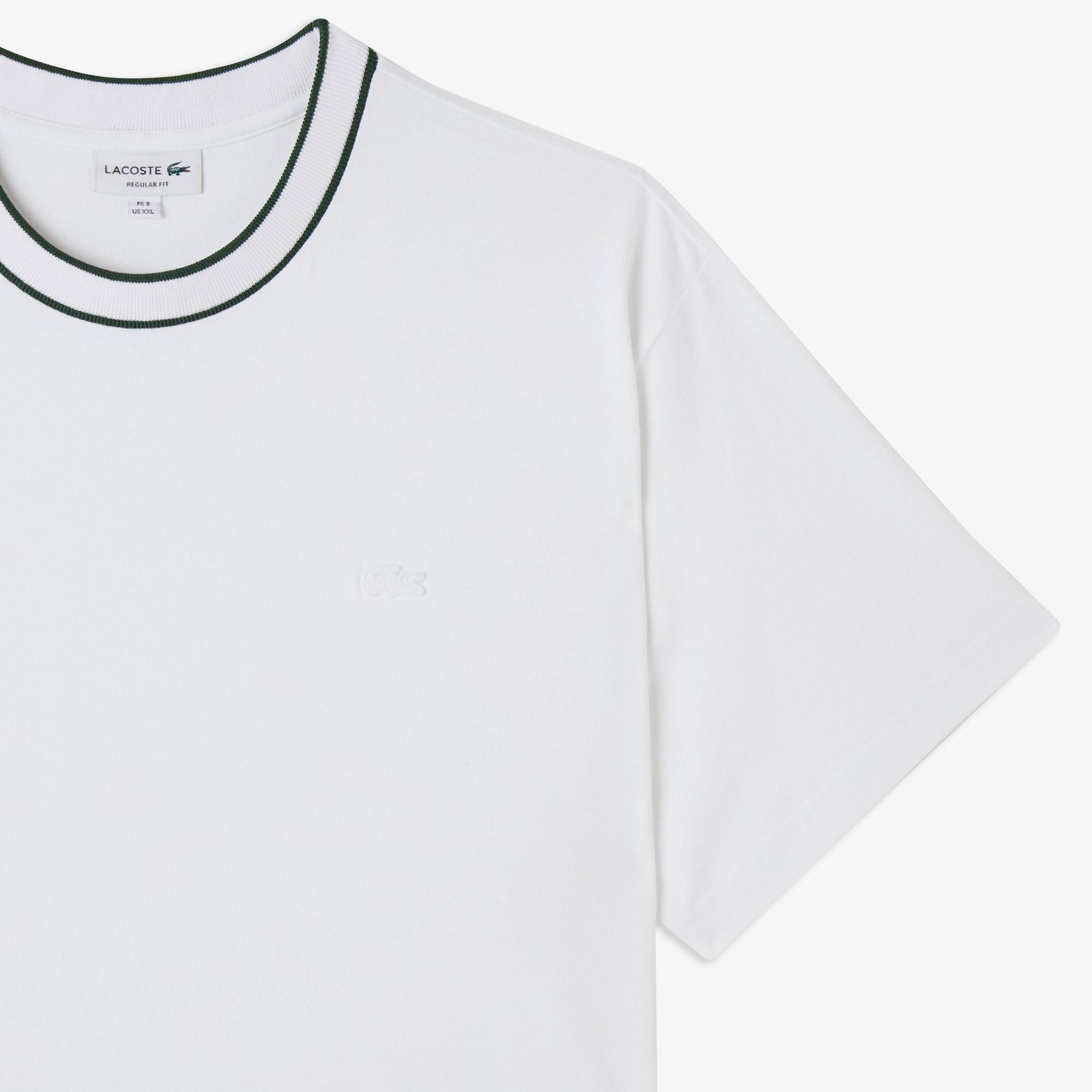 Lacoste Erkek Regular Fit Bisiklet Yaka Beyaz T-Shirt