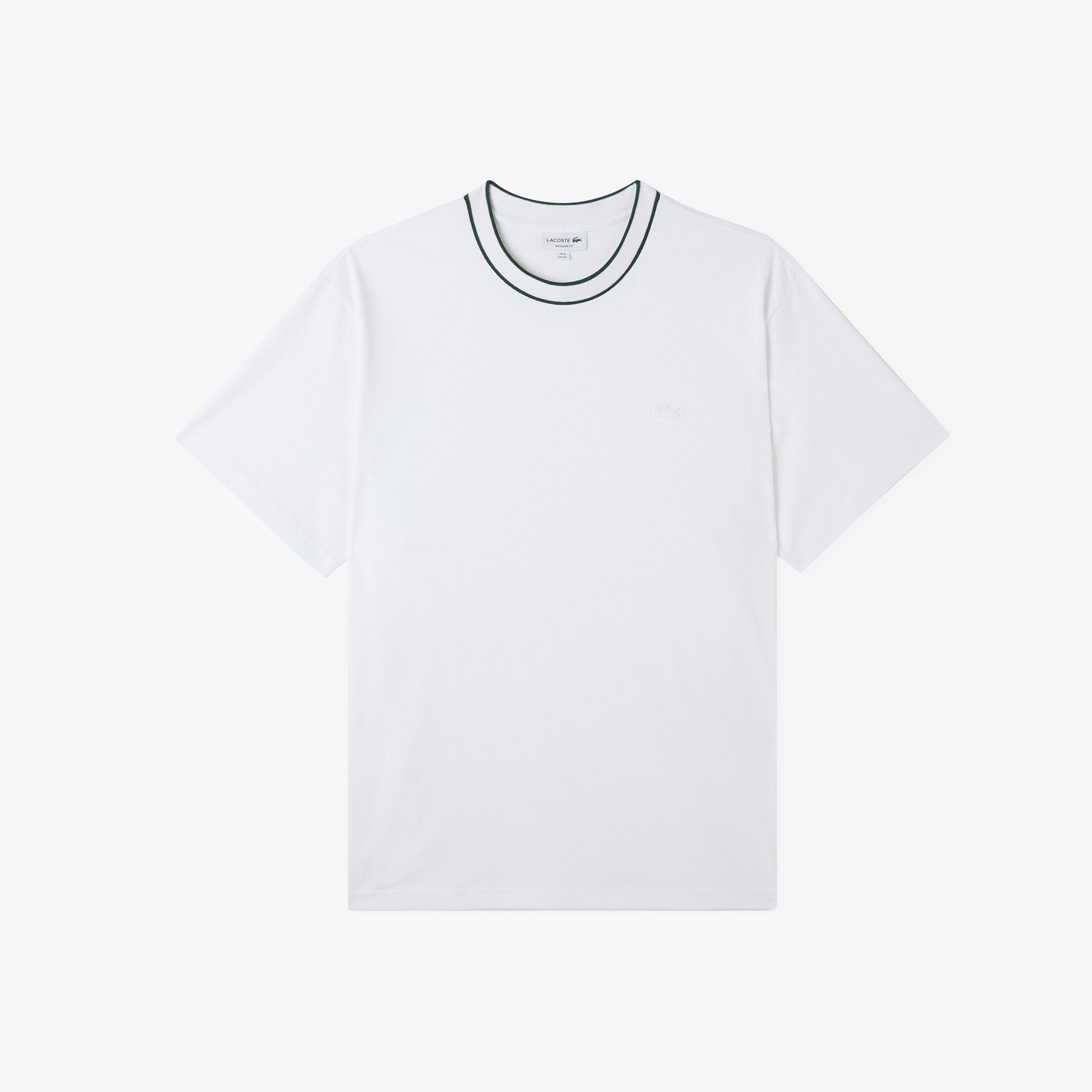 Lacoste Erkek Regular Fit Bisiklet Yaka Beyaz T-Shirt