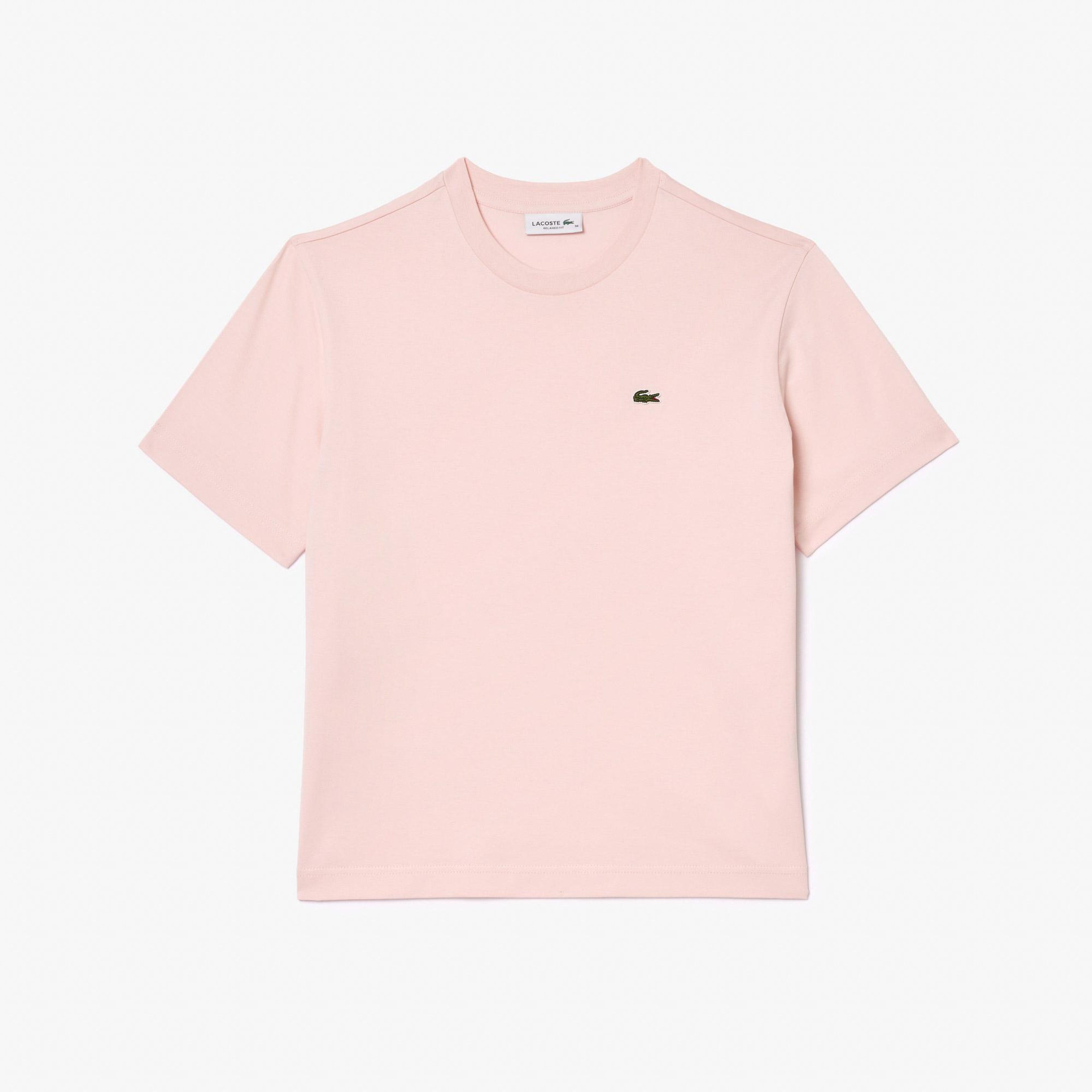 Lacoste Kadın Relaxed Fit Bisiklet Yaka Pembe T-Shirt