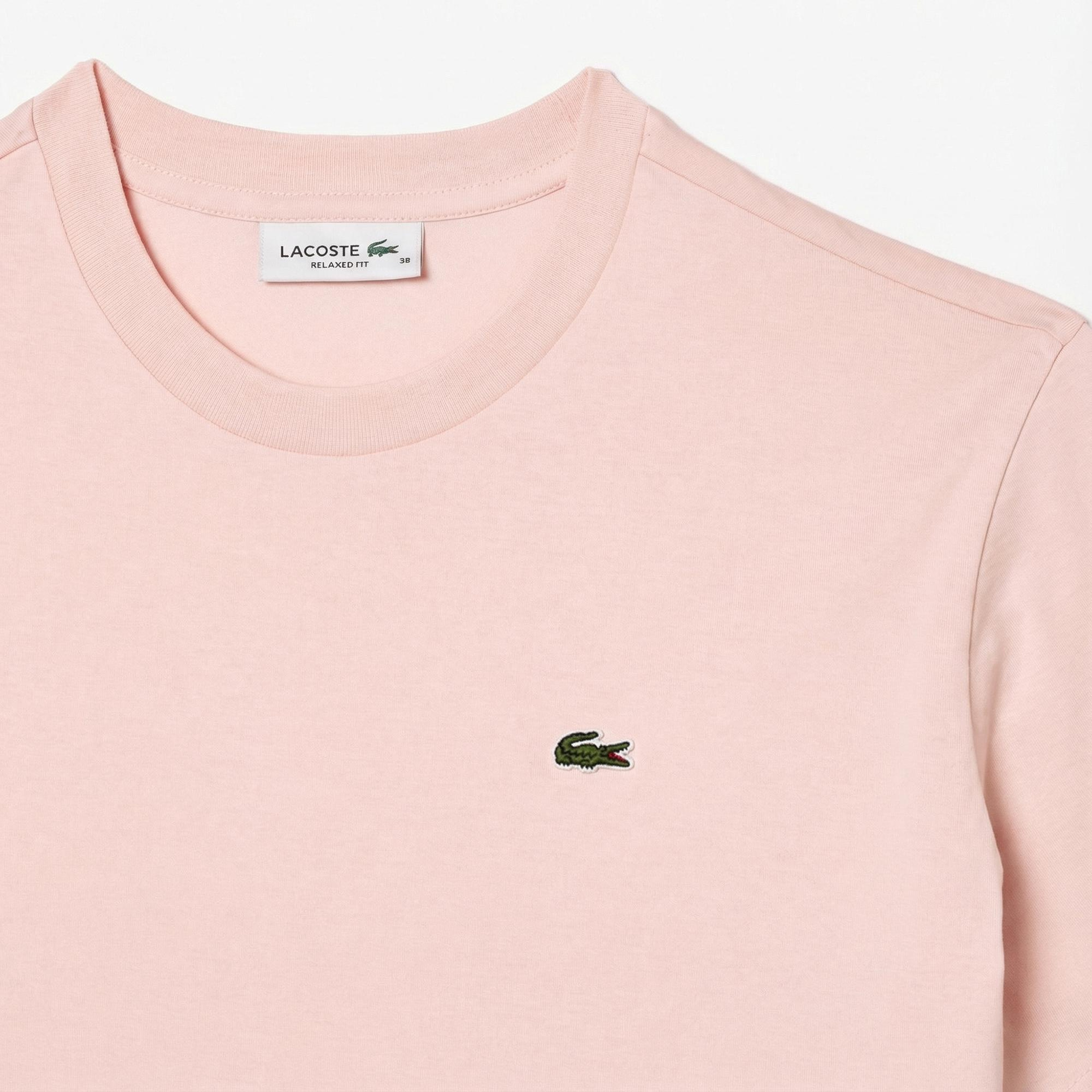 Lacoste Kadın Relaxed Fit Bisiklet Yaka Pembe T-Shirt