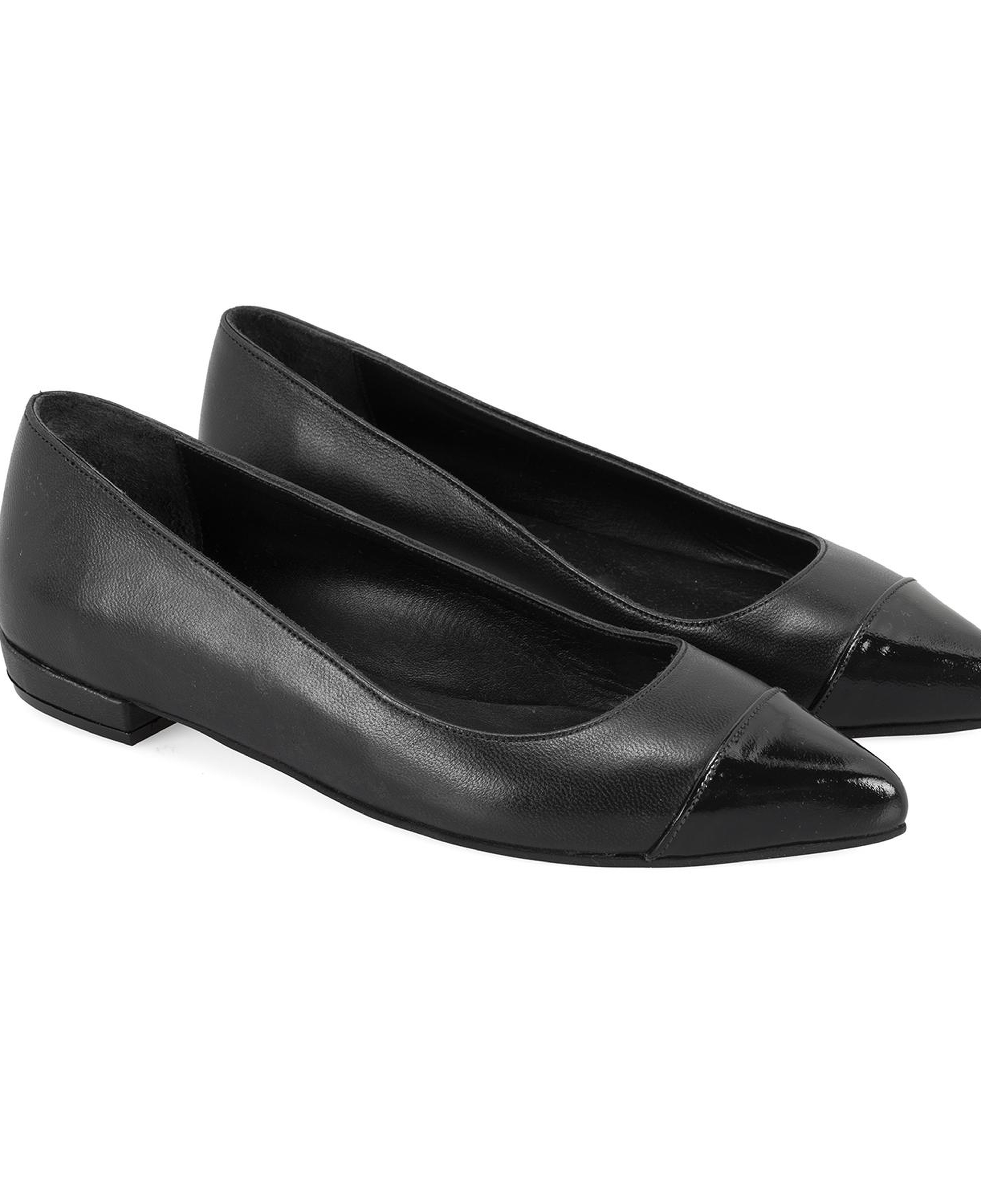 Kadın Siyah Deri Babet