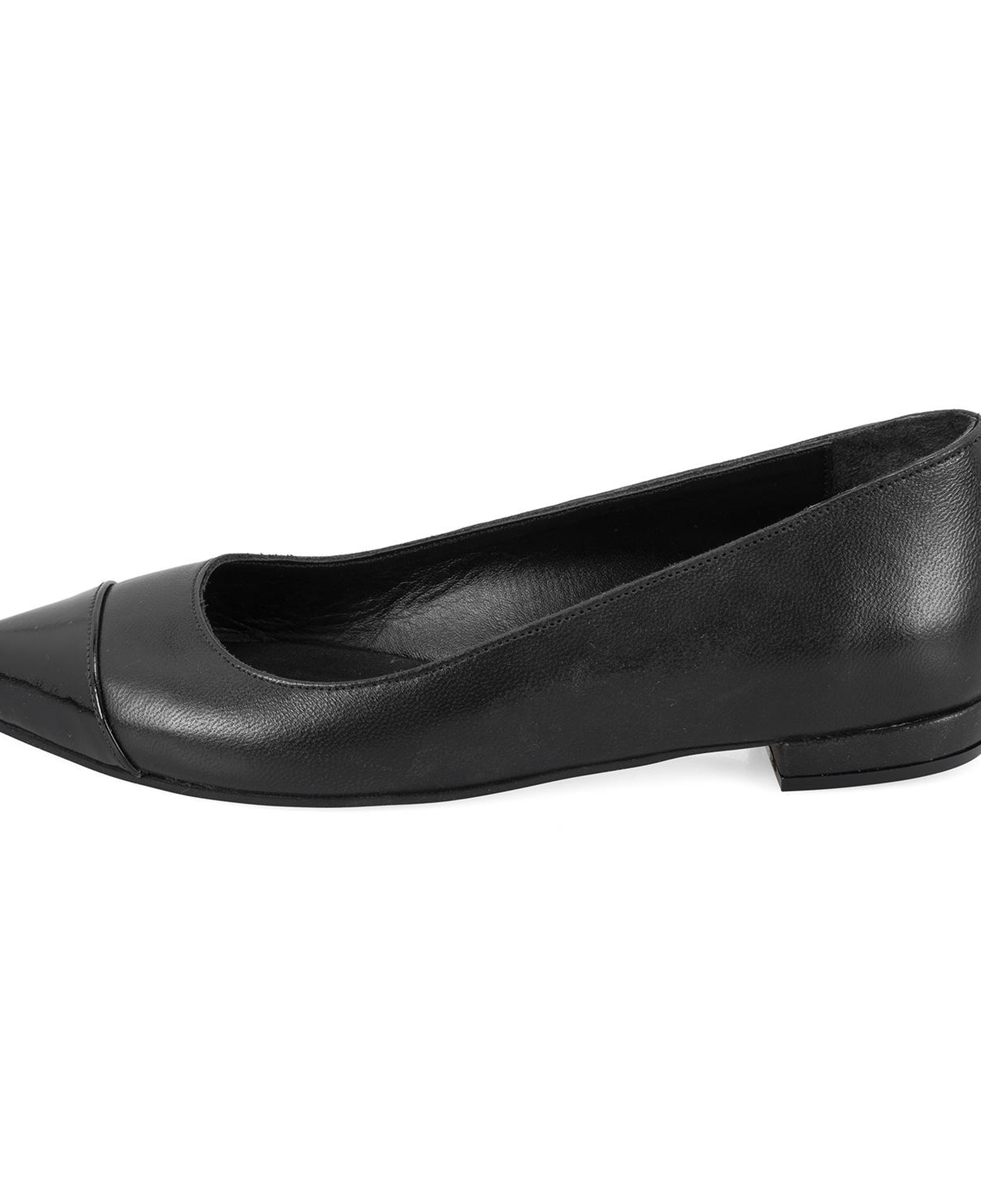 Kadın Siyah Deri Babet