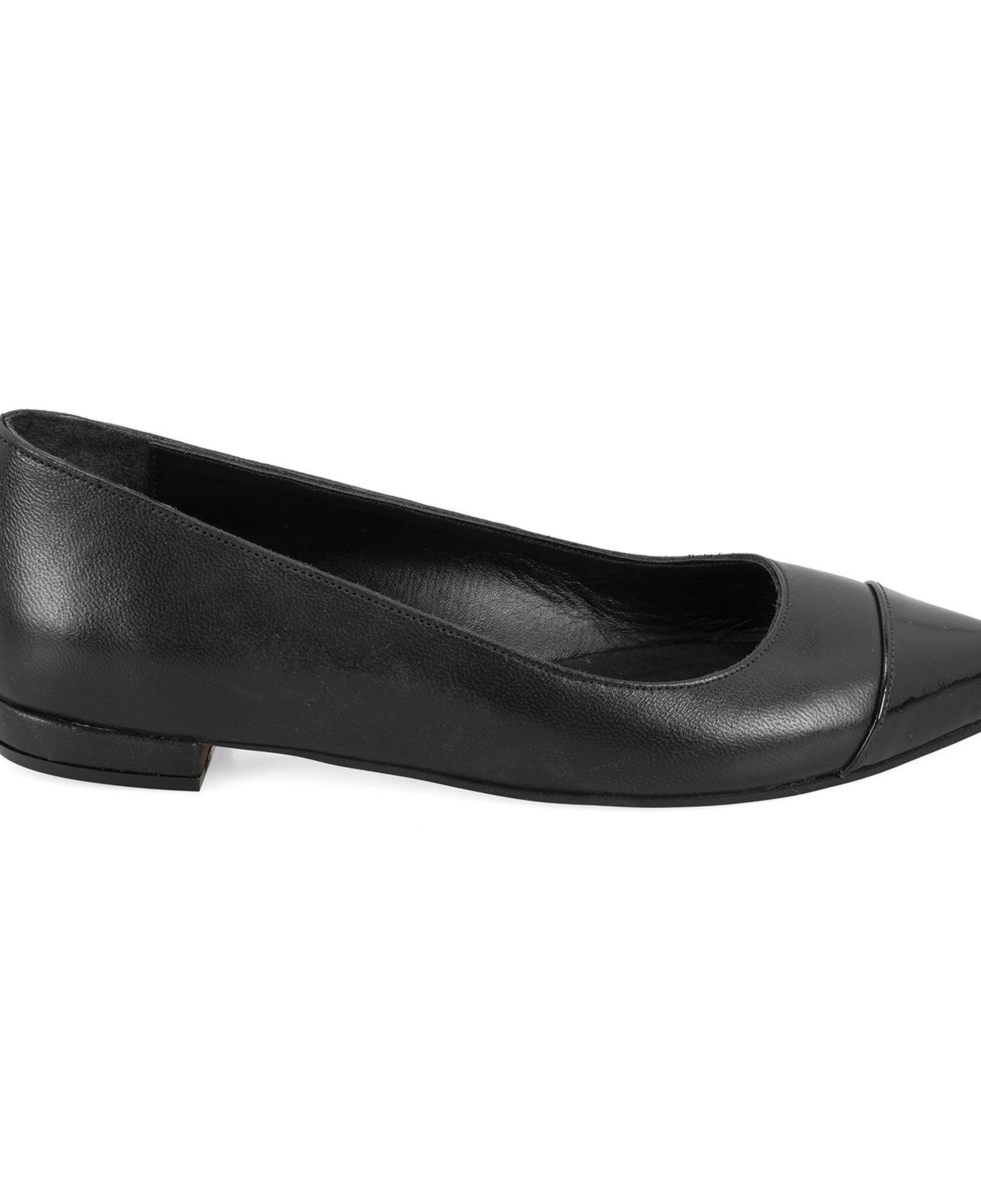 Kadın Siyah Deri Babet