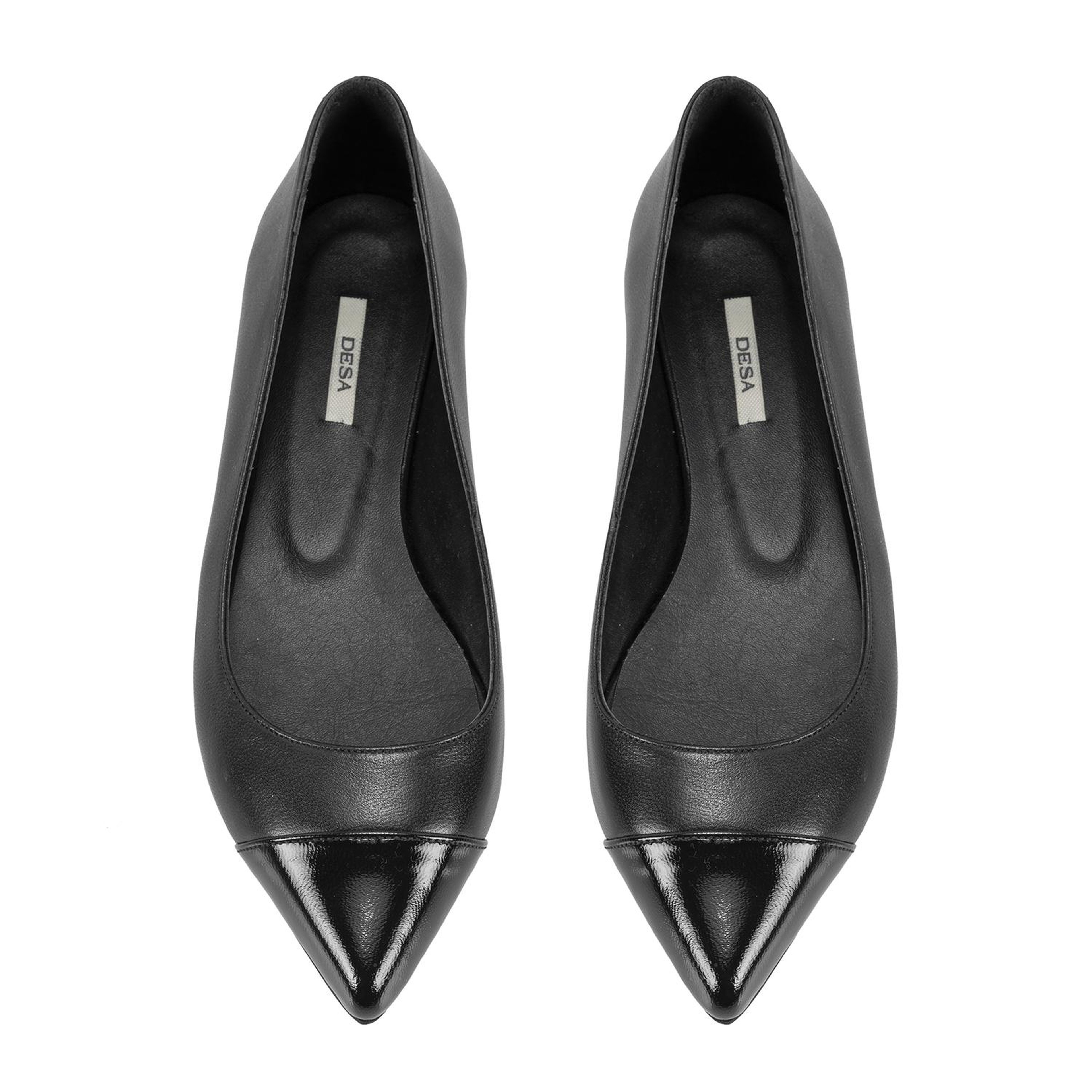 Kadın Siyah Deri Babet