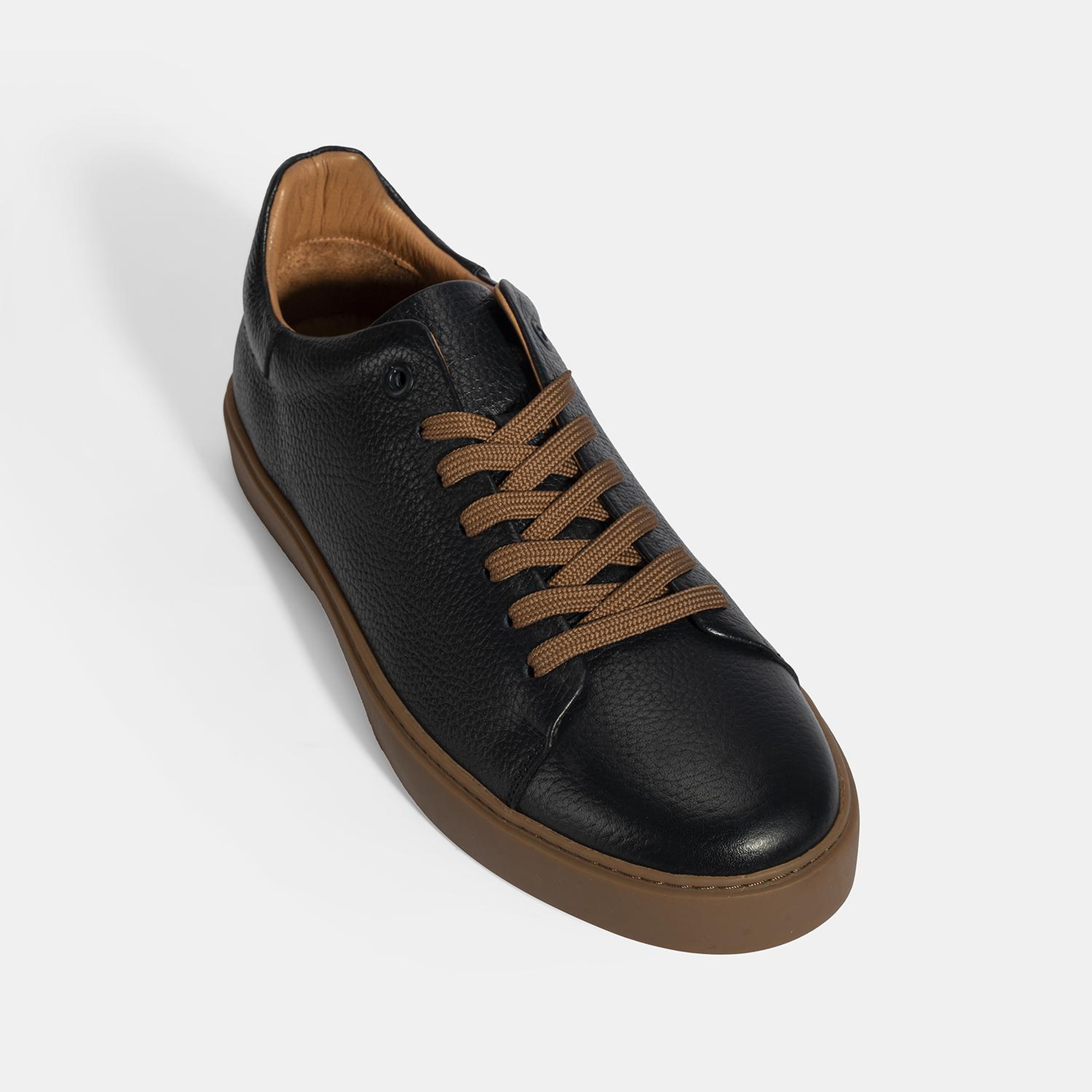 Erkek Lacivert Bağcıklı Deri Günlük Ayakkabı