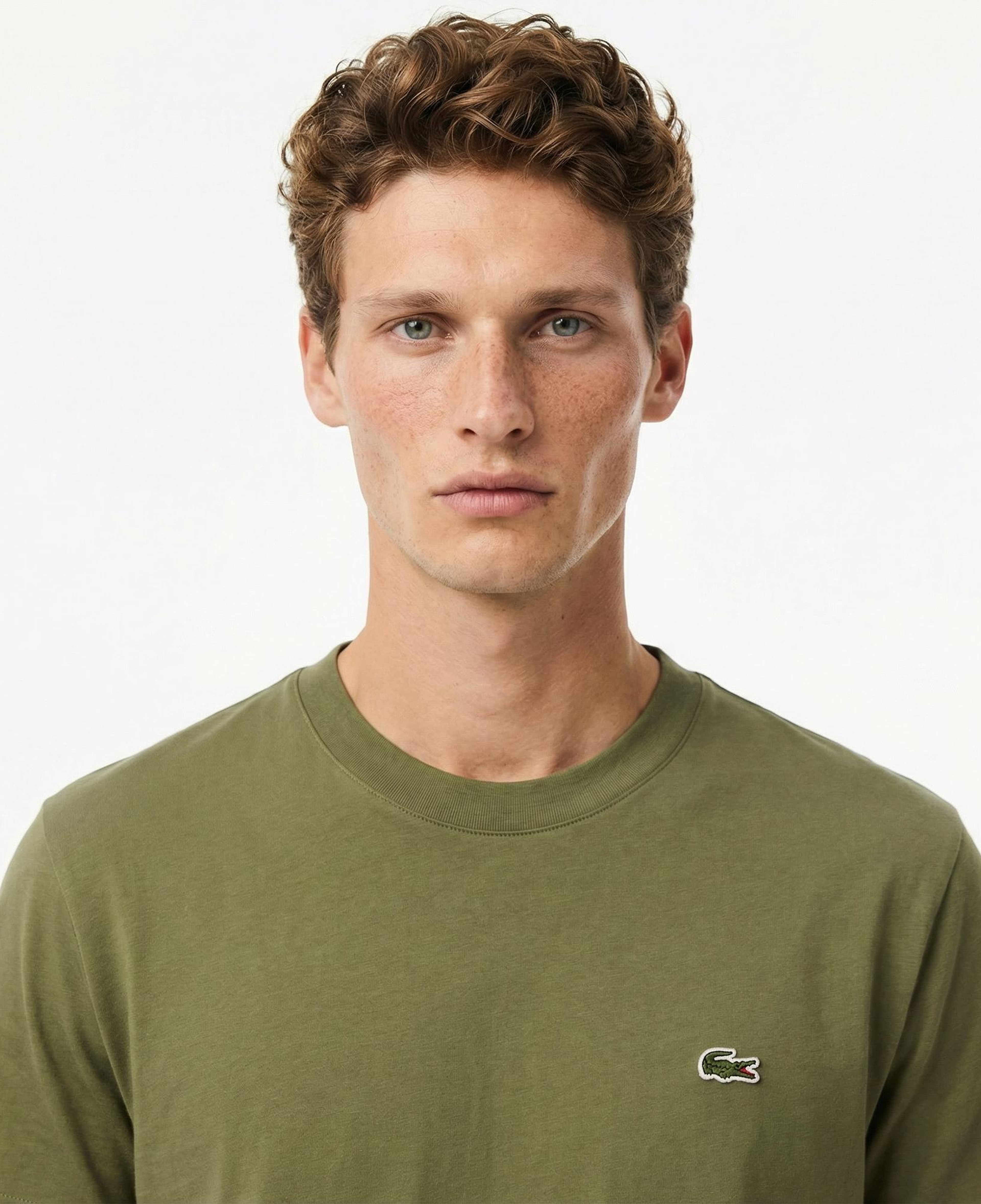 Lacoste Erkek Classic Fit Bisiklet Yaka Haki T-Shirt