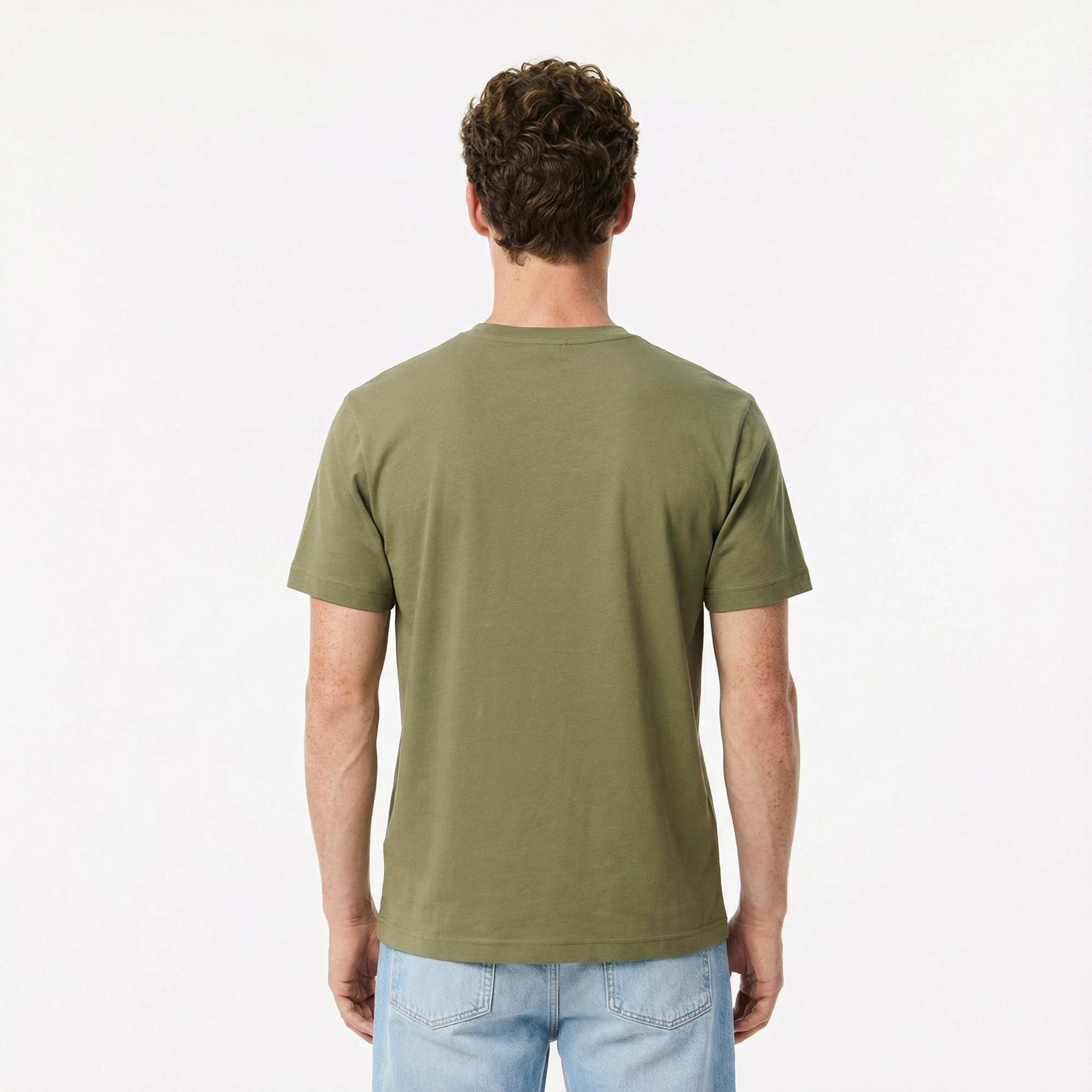 Lacoste Erkek Classic Fit Bisiklet Yaka Haki T-Shirt