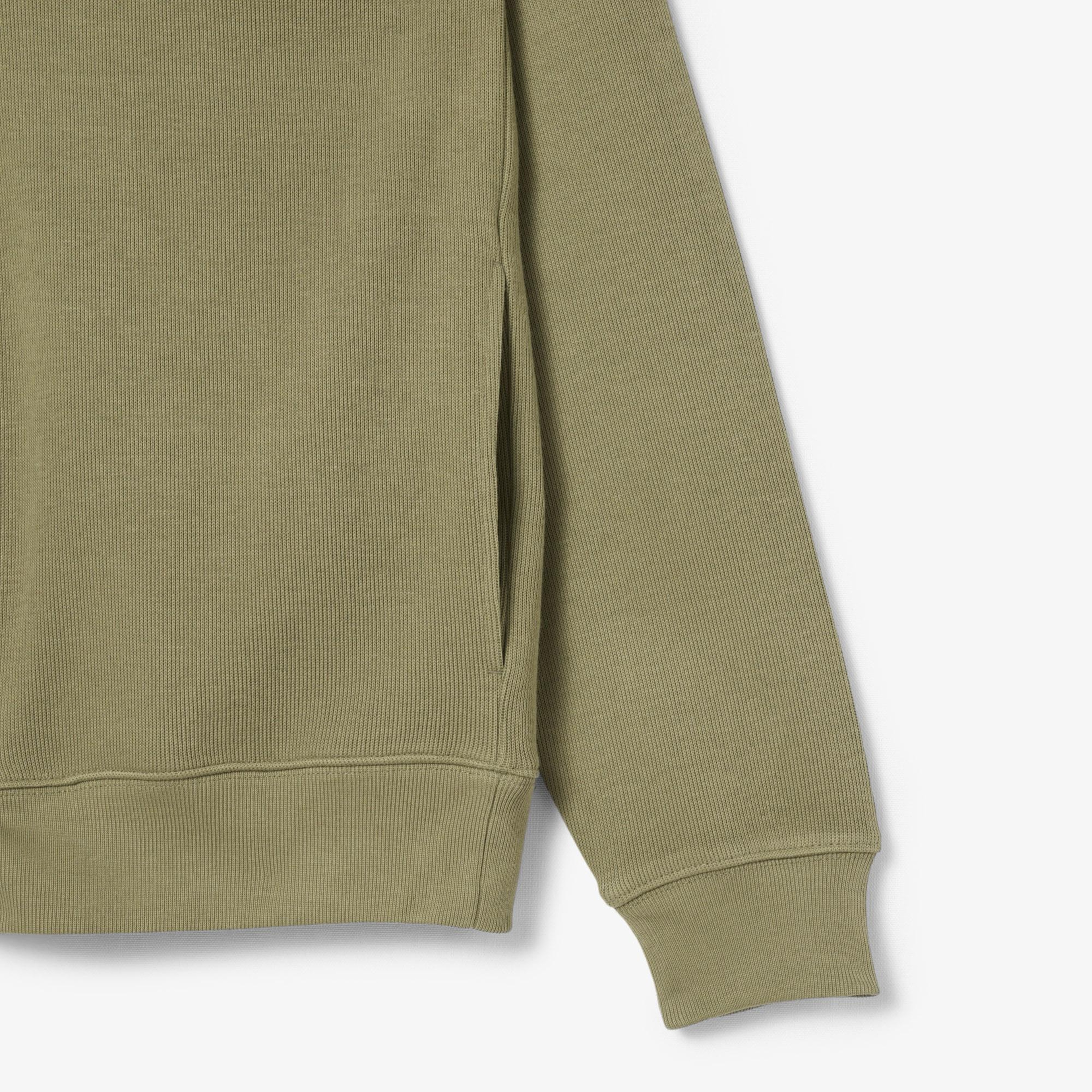 Lacoste Erkek Classic Fit Yarım Fermuarlı Haki Sweatshirt