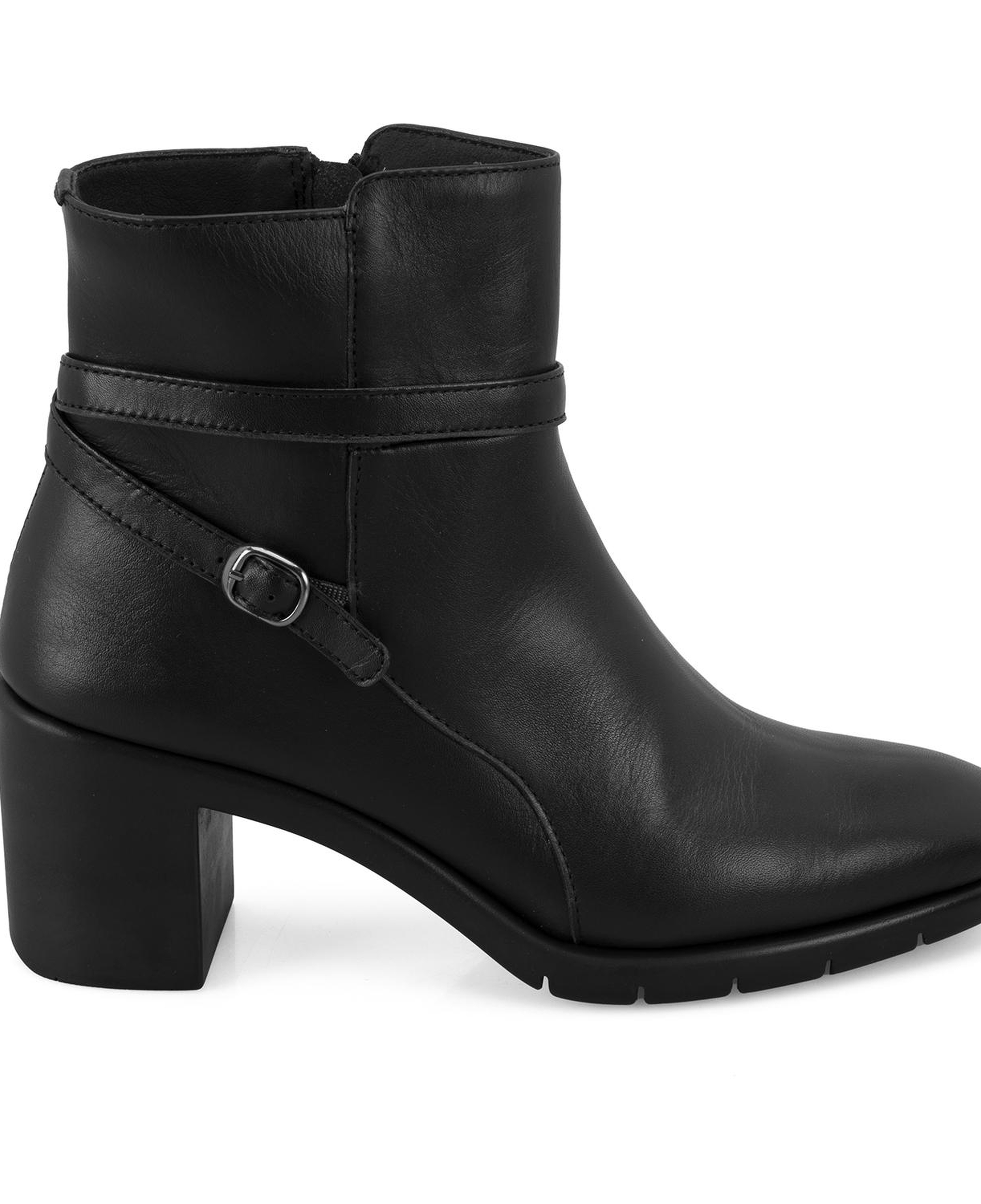 Hallie Siyah Kadın DesaComfort Topuklu Deri Bot
