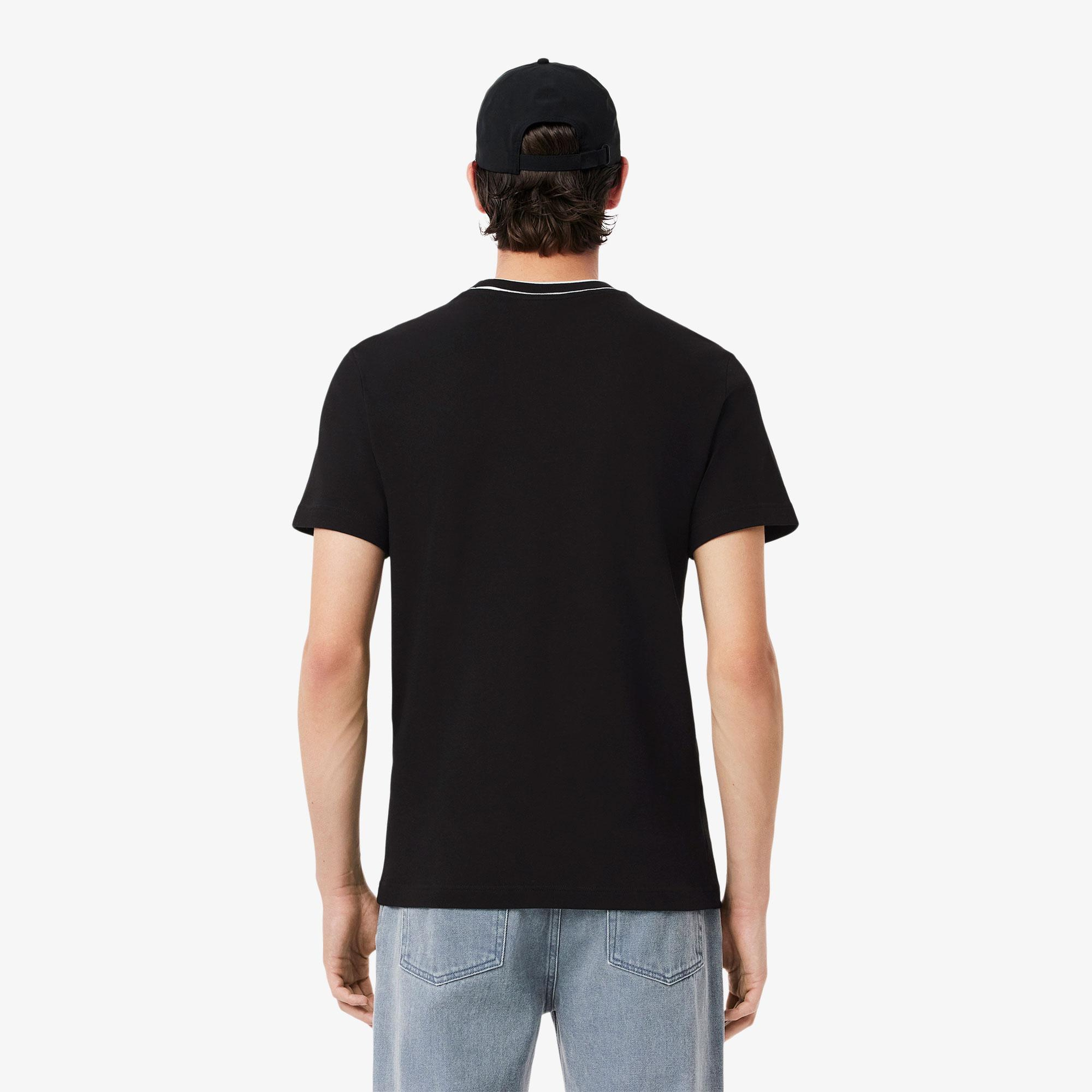 Lacoste Erkek Regular Fit Bisiklet Yaka Siyah T-Shirt