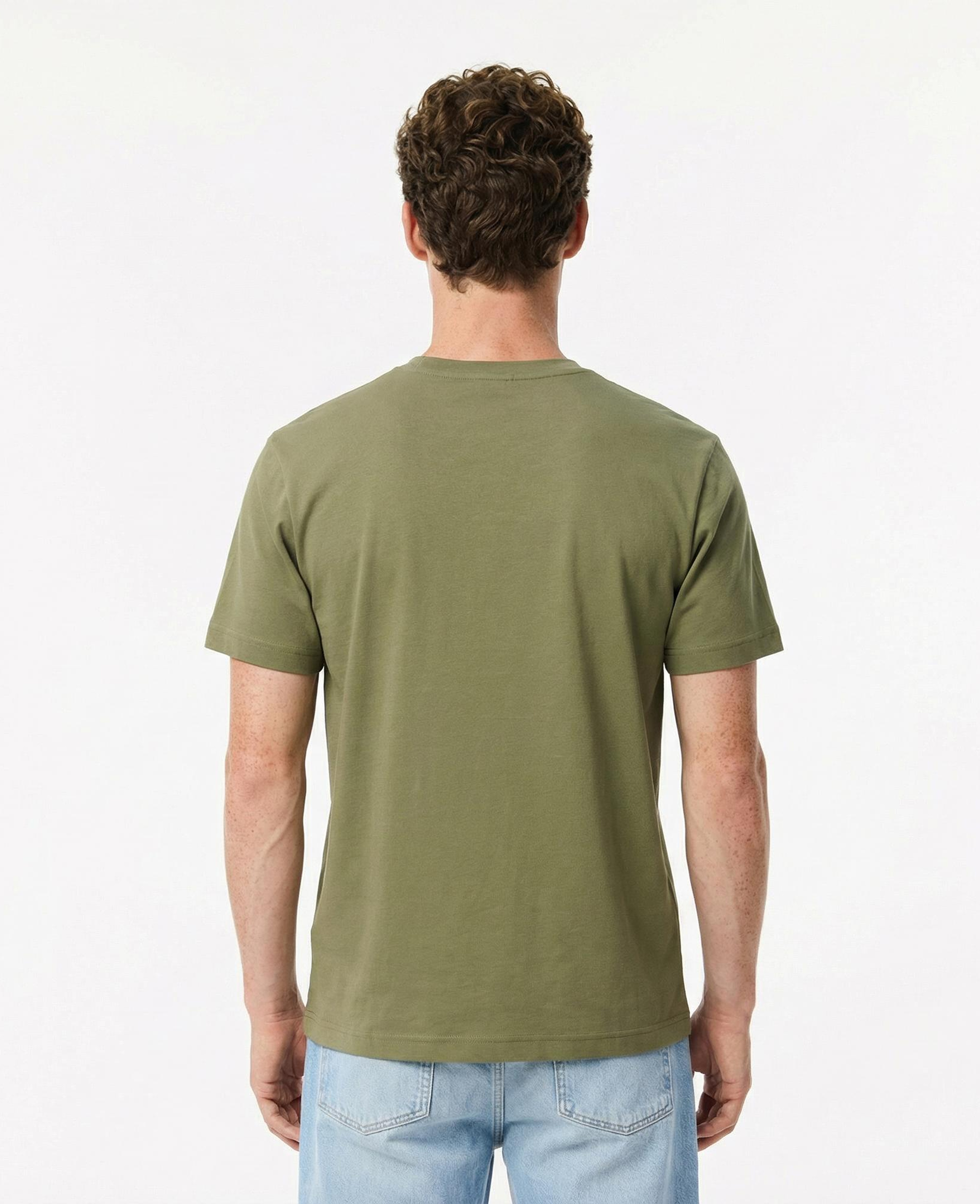 Lacoste Erkek Classic Fit Bisiklet Yaka Haki T-Shirt
