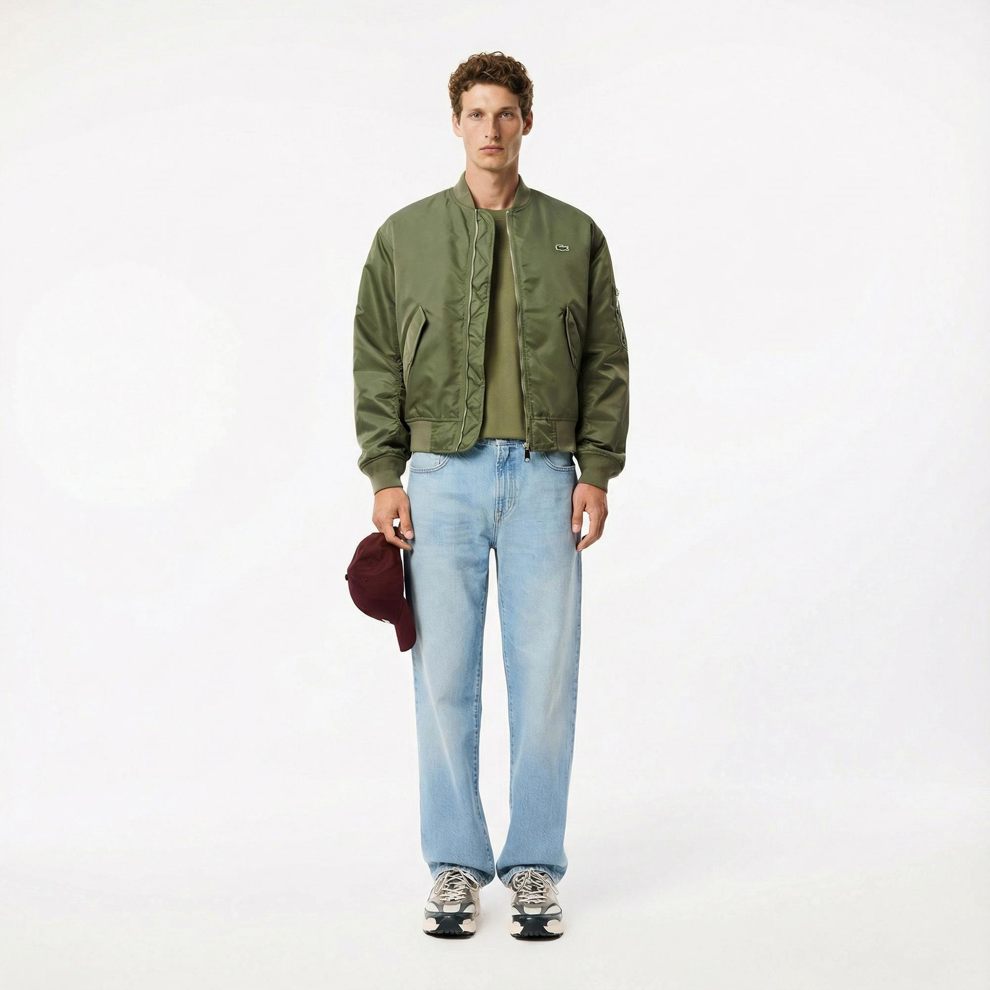 Lacoste Erkek Classic Fit Bisiklet Yaka Haki T-Shirt