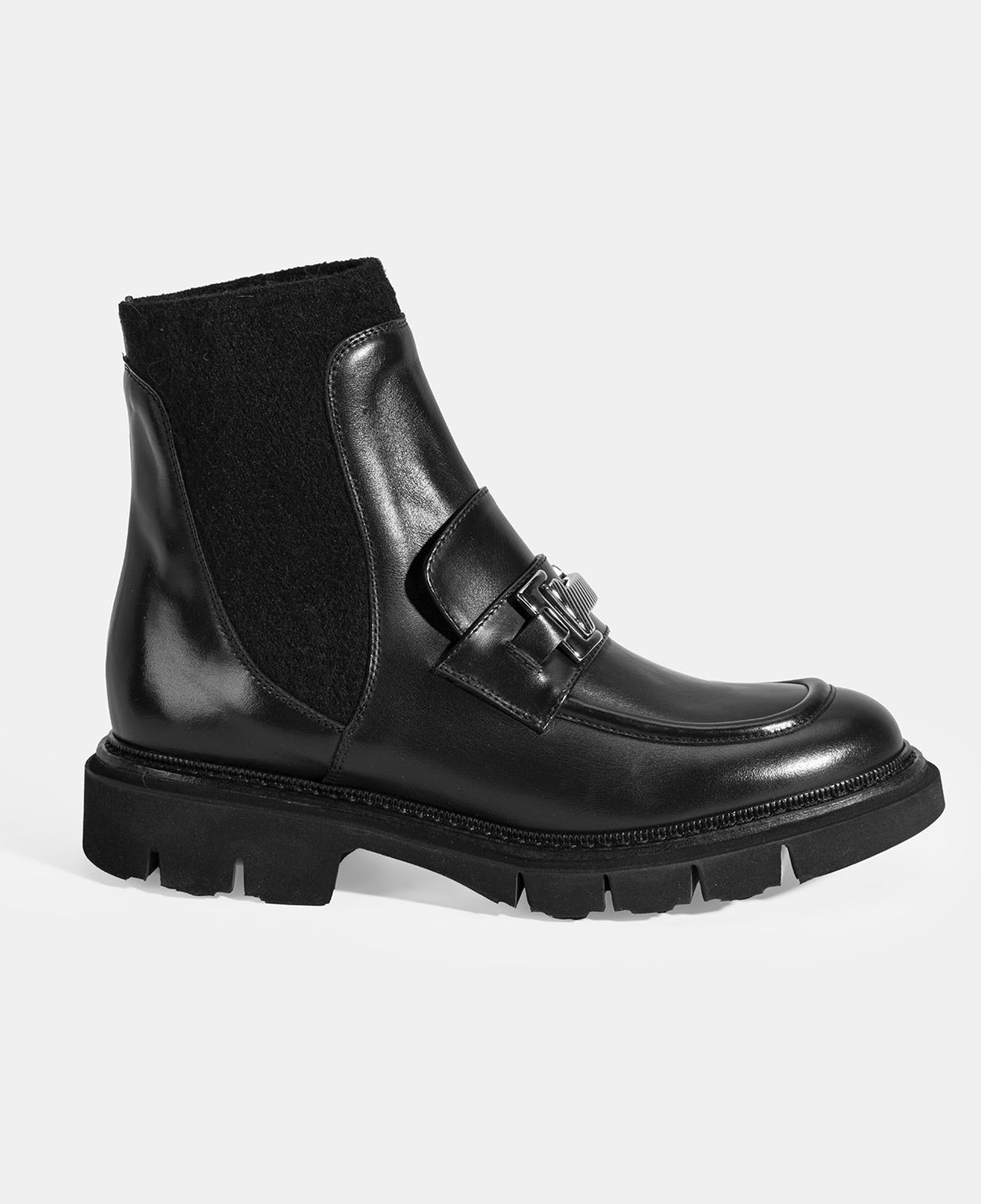 Luca Grossi Kadın Siyah Toka Detaylı Deri Chelsea Bot