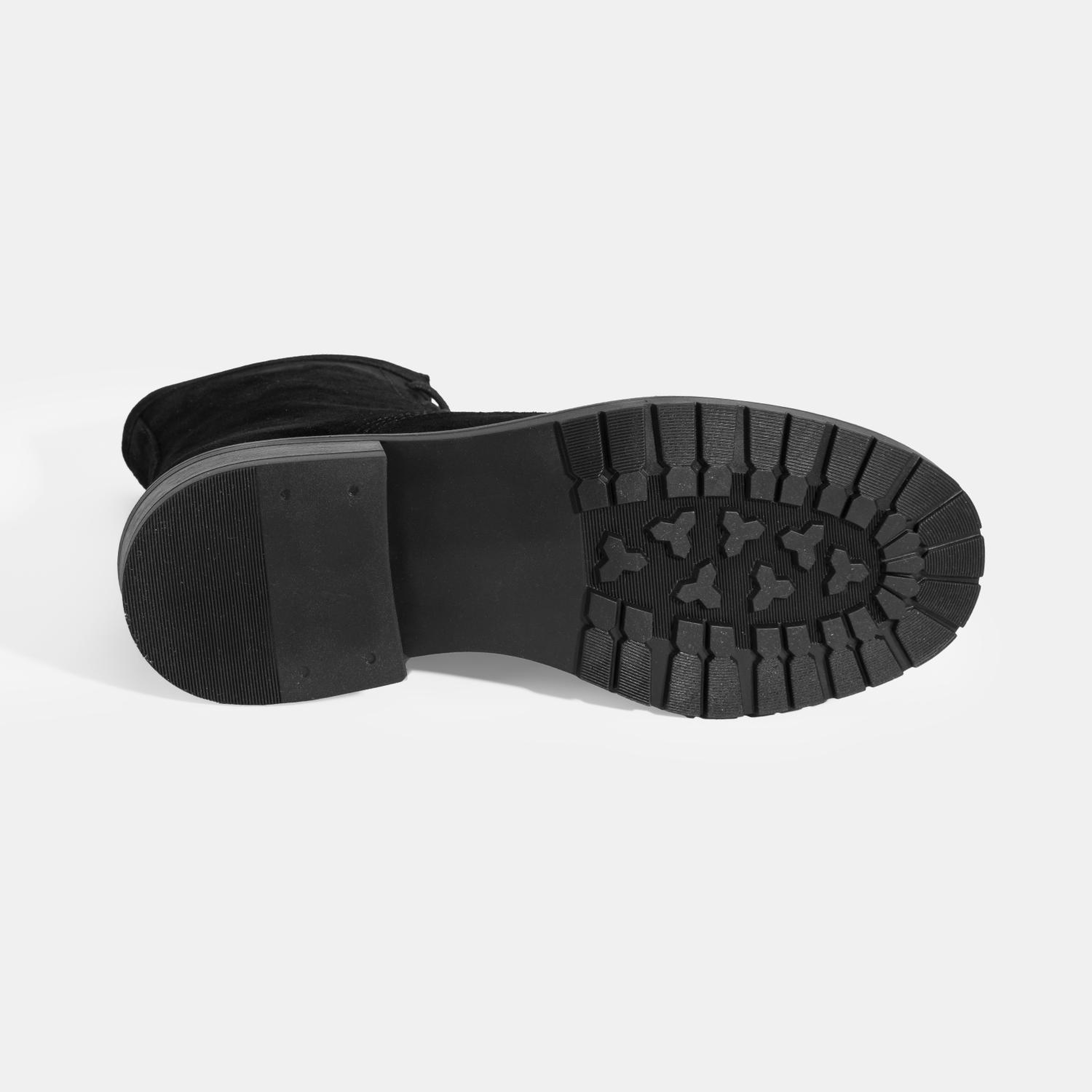 Kadın Siyah Bağcık Detaylı Süet Bot