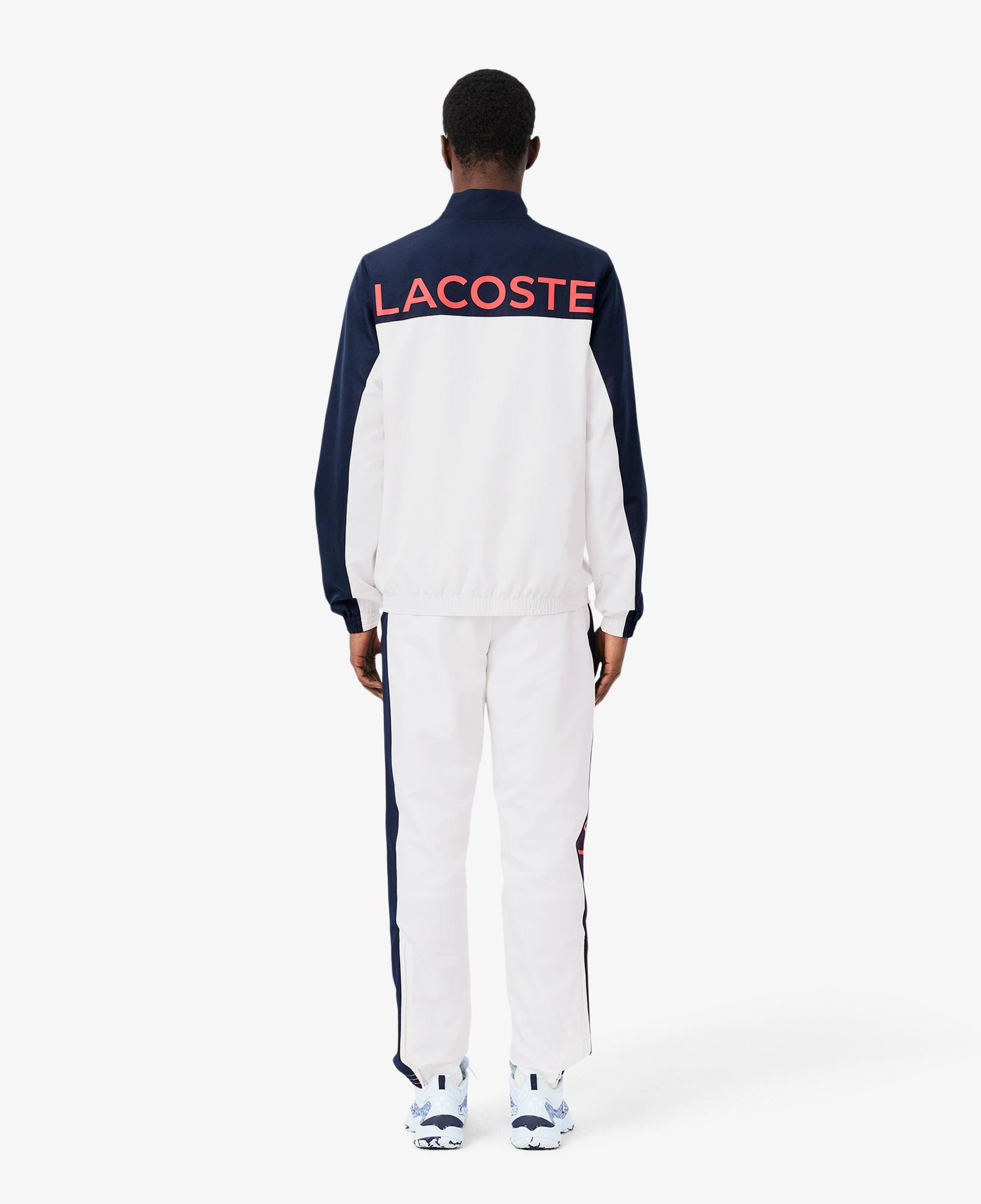 Lacoste Erkek Regular Fit Fermuarlı Renk Bloklu Beyaz Eşofman Takımı